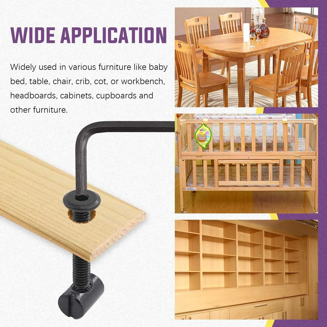 مجموعه پیچ و مهره 110 عددی سوپیت، پیچ های سخت افزاری تخت خواب کودک با سوکت شش گوش، مجموعه مهره و پیچ بشکه ای مبلمان M6، M6*40mm-80mm مجموعه پیچ و مهره 110 عددی سوپیت، پیچ های سخت افزاری تخت خواب کودک با سوکت شش گوش، مجموعه مهره و پیچ بشکه ای مبلمان M6، M6*40mm-80mm