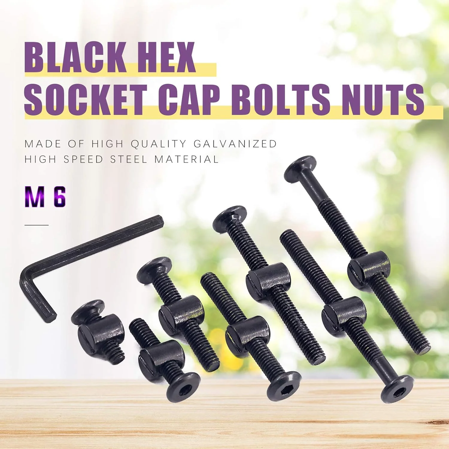 Swpeet 120Pcs Black M6 × 20/30/40/50/60/70/80mm Crib Hardware Screws Kit, Hex Socket Head Cap Crib Baby Bed Bolt and Barrel Nuts with 1 x Allen Wrench Perfect for Furniture, Cots, Crib Screws Swpeet 120Pcs Black M6 × 20/30/40/50/60/70/80mm Crib Hardware Screws Kit, Hex Socket Head Cap Crib Baby Bed Bolt and Barrel Nuts with 1 x Allen Wrench Perfect for Furniture, Cots, Crib Screws