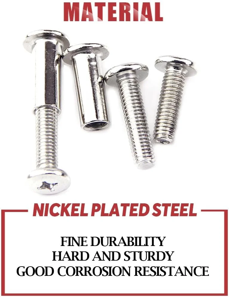 Hilitchi مجموعه 116 عددی پیچ و مهره سر خزینه فیلیپس M6 x 20/30/40/50/60/70/80 میلیمتری به همراه مهره استوانهای مناسب برای اتصالات سختافزاری مبلمان Hilitchi مجموعه 116 عددی پیچ و مهره سر خزینه فیلیپس M6 x 20/30/40/50/60/70/80 میلیمتری به همراه مهره استوانهای مناسب برای اتصالات سختافزاری مبلمان