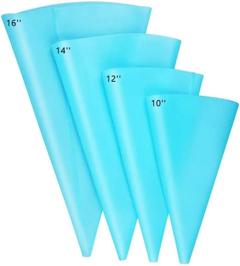 کیسه های قیف قنادی خزنه، کیسه های شیرینی پزی سیلیکونی قابل استفاده مجدد برای تزئین کیک، لوازم پخت برای کلوچه، کاپ کیک شکلاتی، کیسه های خامه رویال، ابزار آشپزخانه DIY، آبی، 10، 12، 14، 16 اینچ، 4 عدد کیسه های قیف قنادی خزنه، کیسه های شیرینی پزی سیلیکونی قابل استفاده مجدد برای تزئین کیک، لوازم پخت برای کلوچه، کاپ کیک شکلاتی، کیسه های خامه رویال، ابزار آشپزخانه DIY، آبی، 10، 12، 14، 16 اینچ، 4 عدد