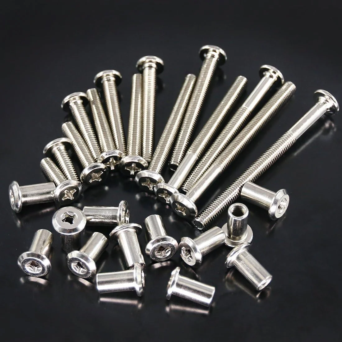 Hilitchi مجموعه 116 عددی پیچ و مهره سر خزینه فیلیپس M6 x 20/30/40/50/60/70/80 میلیمتری به همراه مهره استوانهای مناسب برای اتصالات سختافزاری مبلمان Hilitchi مجموعه 116 عددی پیچ و مهره سر خزینه فیلیپس M6 x 20/30/40/50/60/70/80 میلیمتری به همراه مهره استوانهای مناسب برای اتصالات سختافزاری مبلمان