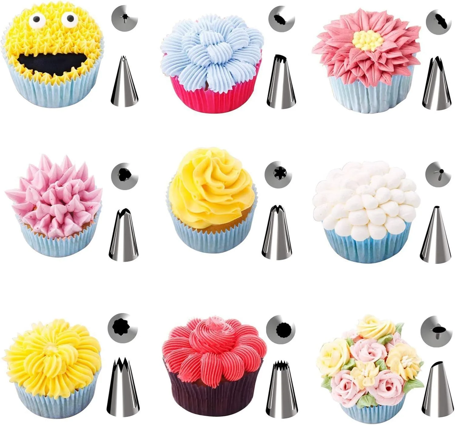 کیت لوازم تزیین کیک 72 تکه Labymos، مجموعه لوازم تزیین، لوازم پخت با نوک های آیسینگ، کیسه های شیرینی پزی، صاف کننده آیسینگ، نازل های پایپینگ، اتصال دهنده، ابزار شیرینی پزی DIY کیت لوازم تزیین کیک 72 تکه Labymos، مجموعه لوازم تزیین، لوازم پخت با نوک های آیسینگ، کیسه های شیرینی پزی، صاف کننده آیسینگ، نازل های پایپینگ، اتصال دهنده، ابزار شیرینی پزی DIY