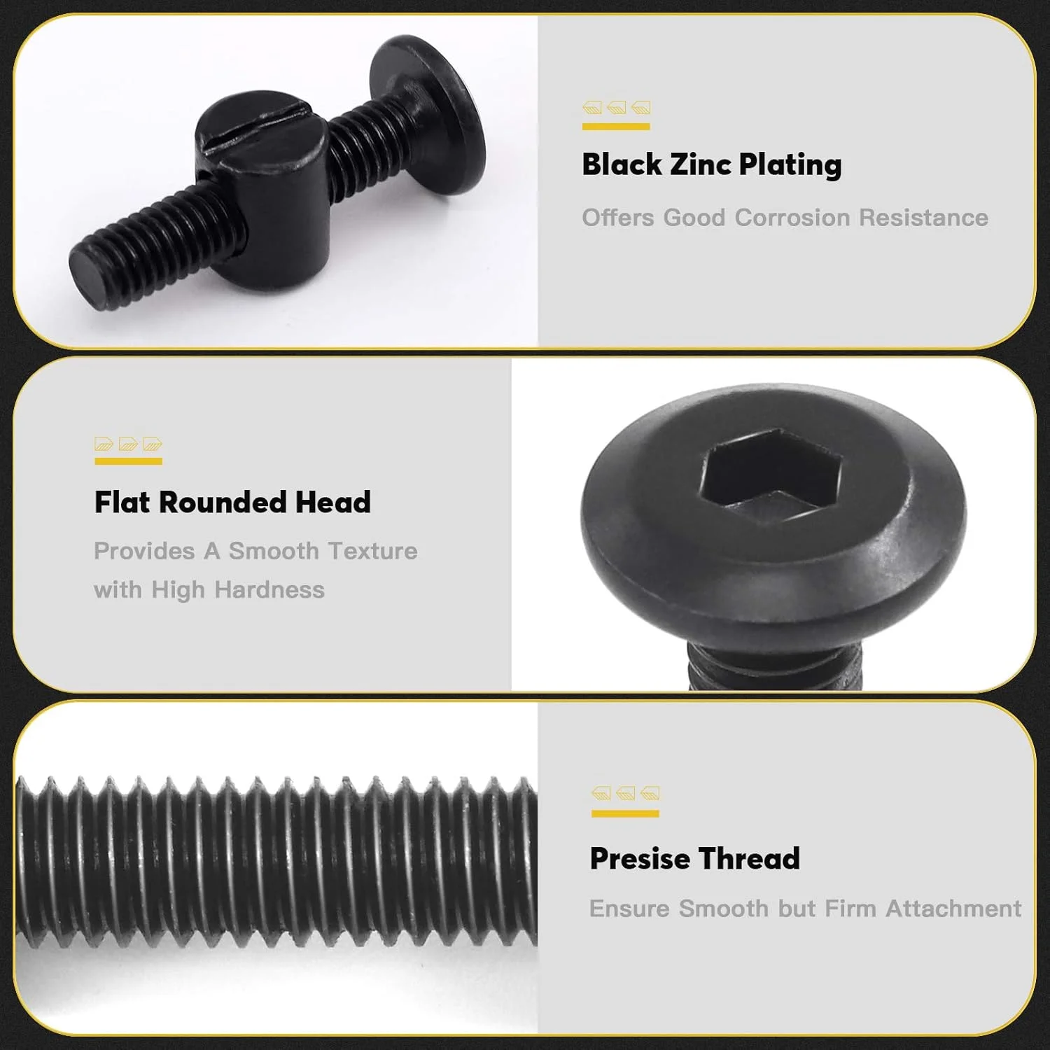 کیت جایگزینی سخت افزار پیچ های M6 Mardatt شامل 140 عدد پیچ در 14 سایز مختلف، پیچ های آلن مشکی و مهره های استوانه ای، مناسب برای تخت خواب و مبلمان