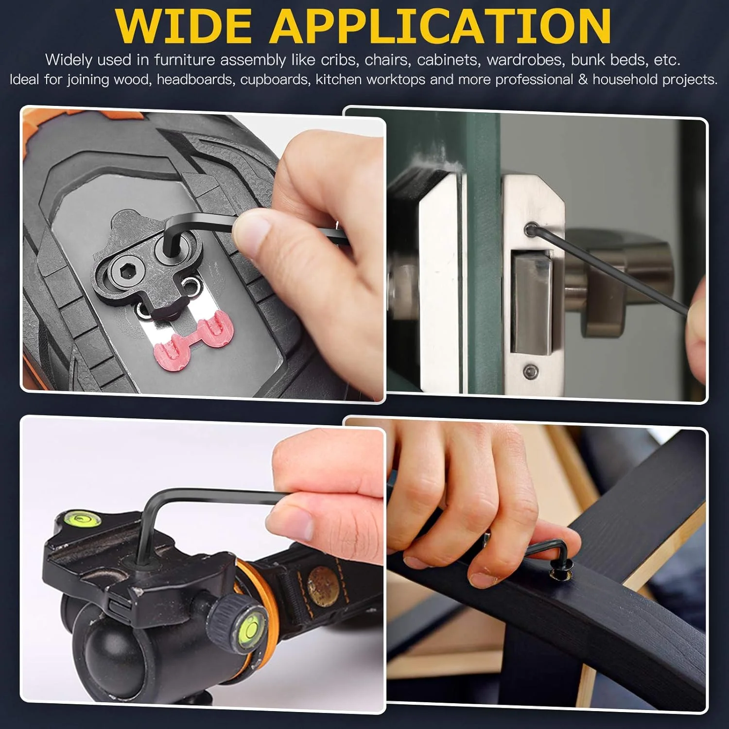 کیت جایگزینی سخت افزار پیچ های M6 Mardatt شامل 140 عدد پیچ در 14 سایز مختلف، پیچ های آلن مشکی و مهره های استوانه ای، مناسب برای تخت خواب و مبلمان