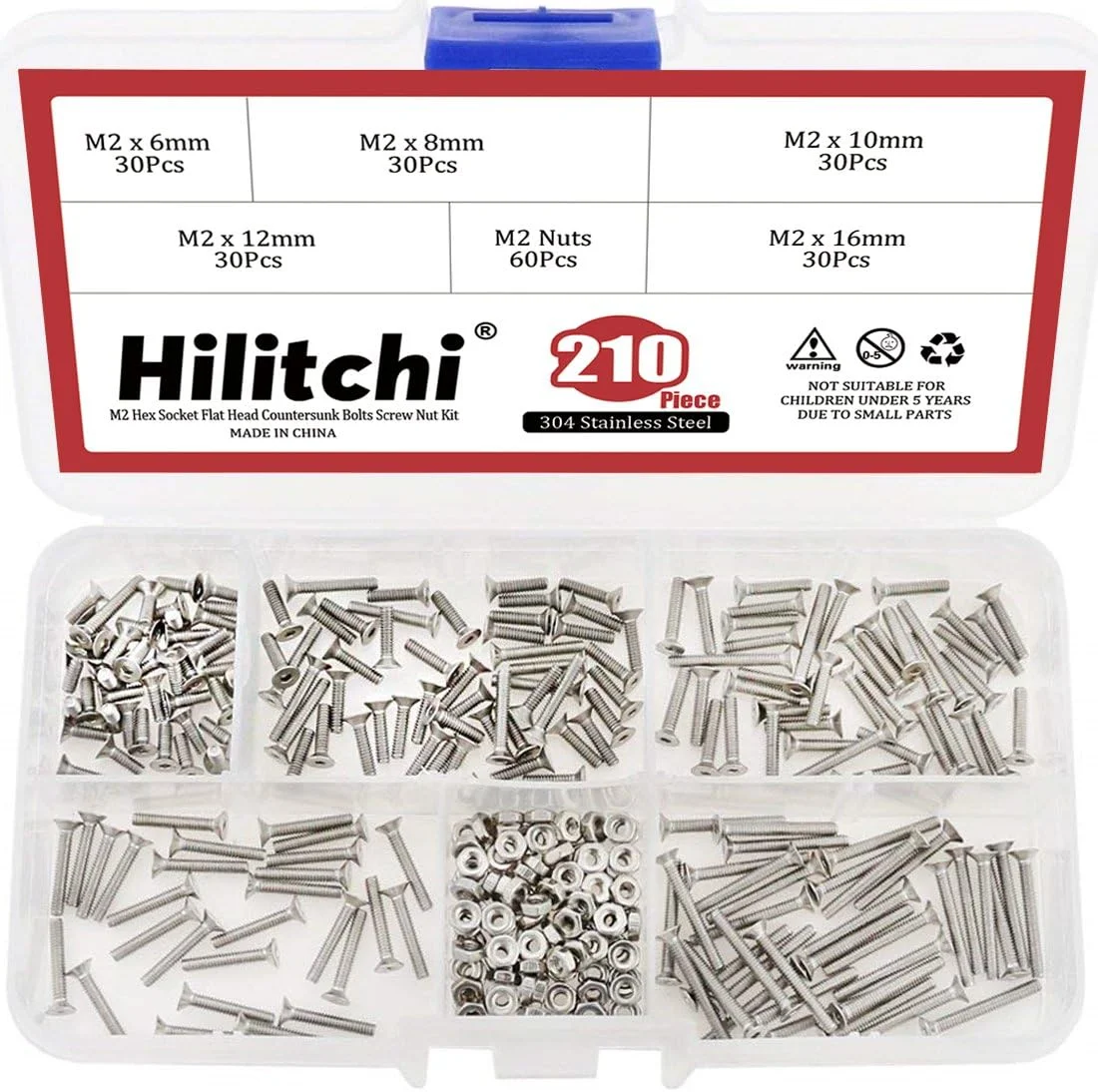 مجموعه 210 عددی پیچ و مهره استیل M2 با سر تخت و سوکت شش گوش هیلیچی - استیل ضد زنگ 304 (M2) PNJM-2 مجموعه 210 عددی پیچ و مهره استیل M2 با سر تخت و سوکت شش گوش هیلیچی - استیل ضد زنگ 304 (M2) PNJM-2