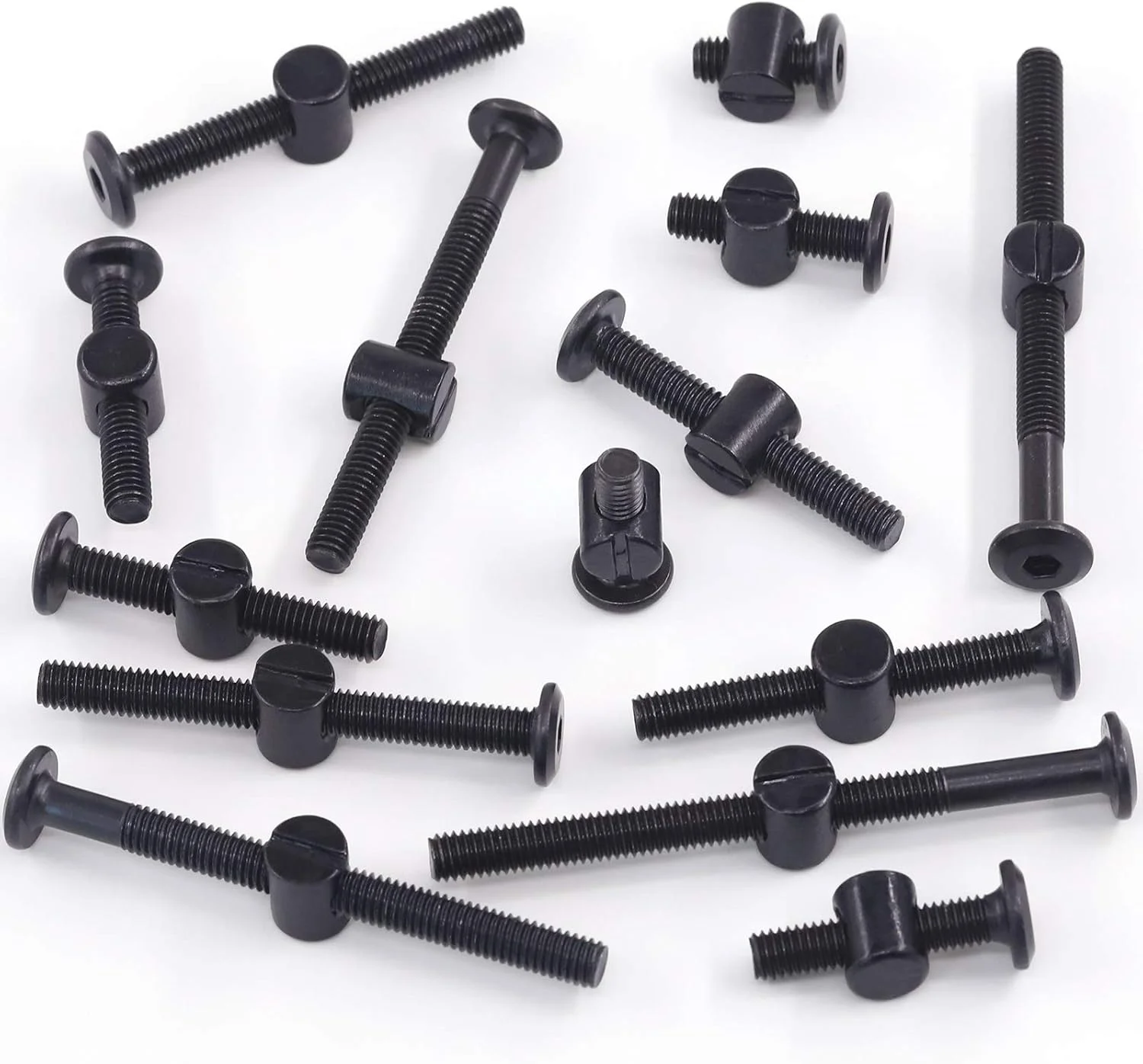 کیت جایگزینی سخت افزار پیچ های M6 Mardatt شامل 140 عدد پیچ در 14 سایز مختلف، پیچ های آلن مشکی و مهره های استوانه ای، مناسب برای تخت خواب و مبلمان