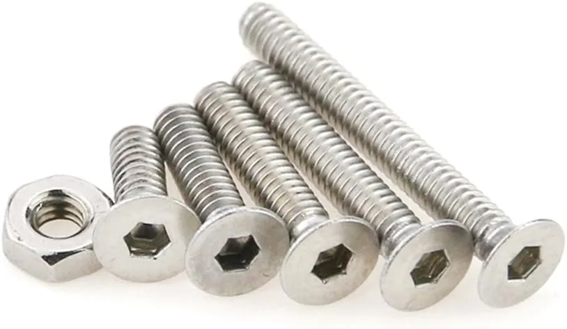 مجموعه 210 عددی پیچ و مهره استیل M2 با سر تخت و سوکت شش گوش هیلیچی - استیل ضد زنگ 304 (M2) PNJM-2