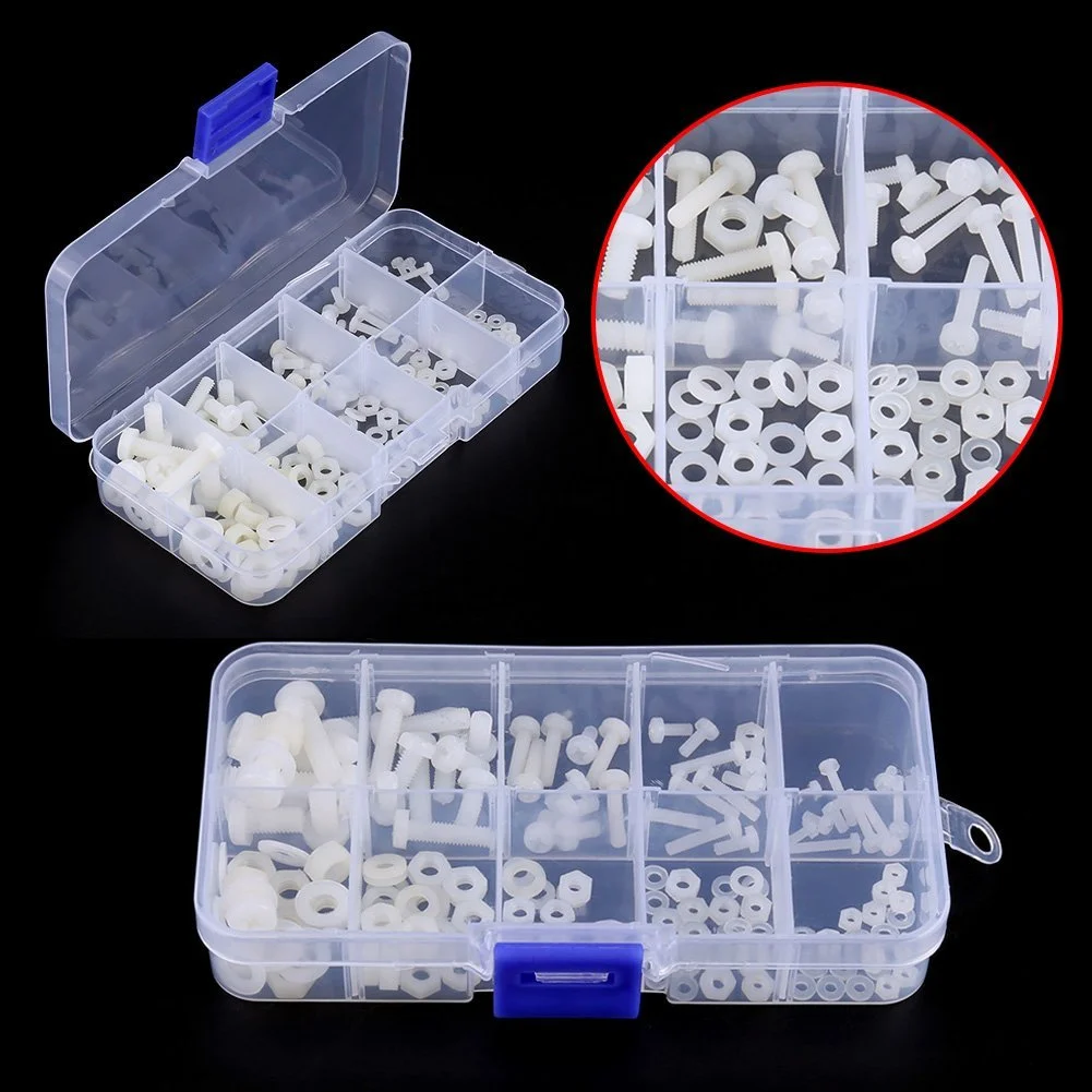 جعبه 150 عددی پیچ، مهره و واشر M2 M2.5 M3 M4 M5 به همراه جعبه نگهداری، مجموعه اتصالات مهره ای پلی آمید مناسب برای افراد مبتدی، صاحبان خانه و تعمیرکاران جعبه 150 عددی پیچ، مهره و واشر M2 M2.5 M3 M4 M5 به همراه جعبه نگهداری، مجموعه اتصالات مهره ای پلی آمید مناسب برای افراد مبتدی، صاحبان خانه و تعمیرکاران