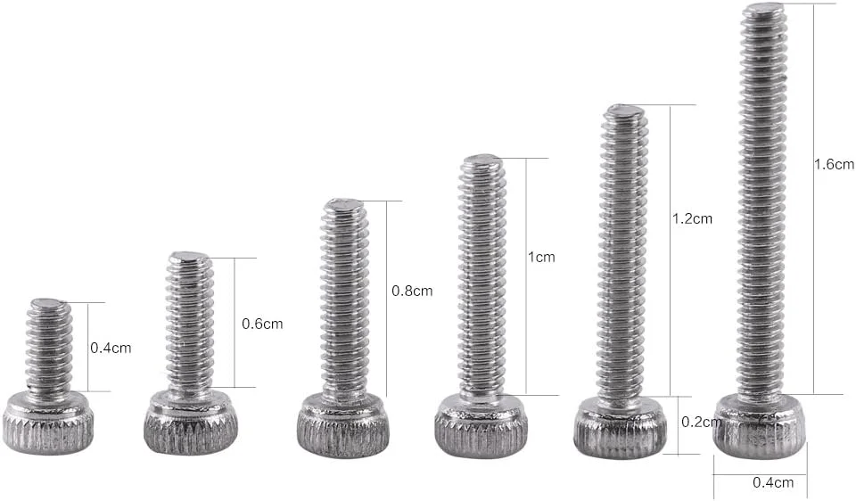 250 عدد پیچ آلن استوانه ای M2 استیل ضد زنگ با مهره های شش گوش مجموعه ای