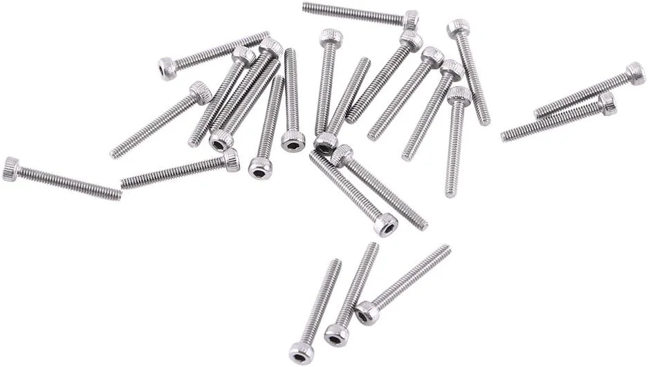 250 عدد پیچ آلن استوانه ای M2 استیل ضد زنگ با مهره های شش گوش مجموعه ای