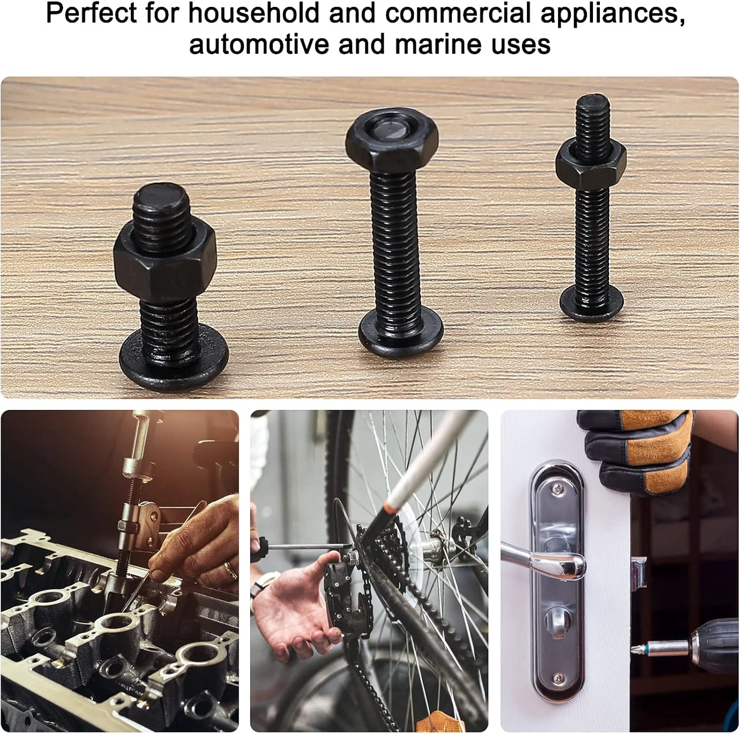 مجموعه 500 عددی مهره و پیچ Cents Matter، کیت پیچ های سر استوانه ای شش گوش مشکی، پیچ و مهره های M3/M4/M5 با جعبه مجموعه 500 عددی مهره و پیچ Cents Matter، کیت پیچ های سر استوانه ای شش گوش مشکی، پیچ و مهره های M3/M4/M5 با جعبه