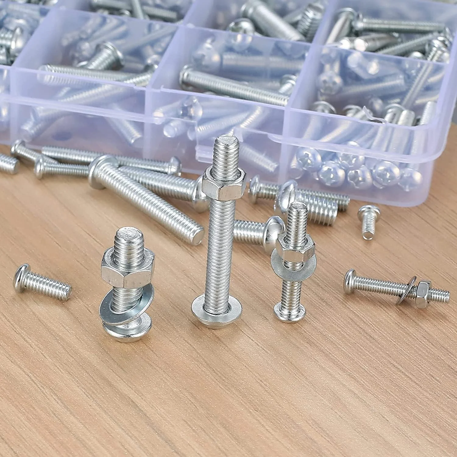 مجموعه 1080 عددی پیچ، مهره و واشر Odluzy، شامل پیچ های ماشینی سر استوانه ای با سوکت شش گوش M3/M4/M5/M6، مجموعه پیچ و مهره برای مصارف صنعتی، خانگی و الکترونیکی مجموعه 1080 عددی پیچ، مهره و واشر Odluzy، شامل پیچ های ماشینی سر استوانه ای با سوکت شش گوش M3/M4/M5/M6، مجموعه پیچ و مهره برای مصارف صنعتی، خانگی و الکترونیکی