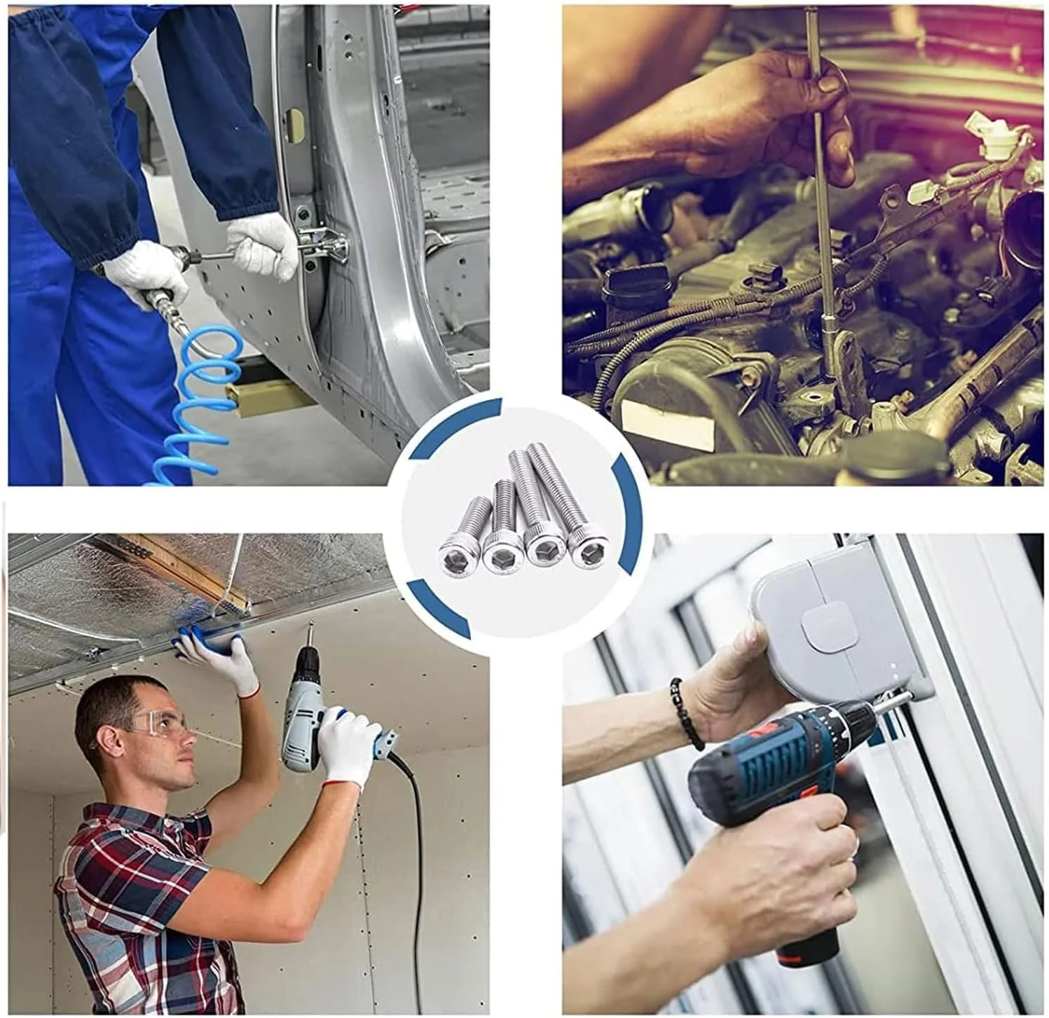 880 عدد پیچ و مهره M6 M5 M4 M3، واشر فنری و تخت، مجموعه متنوع، پیچ و مهره استیل ضد زنگ با سر دکمه ای و سوکت شش گوش، به همراه 4 عدد آچار آلن رایگان، به همراه جعبه ابزار 880 عدد پیچ و مهره M6 M5 M4 M3، واشر فنری و تخت، مجموعه متنوع، پیچ و مهره استیل ضد زنگ با سر دکمه ای و سوکت شش گوش، به همراه 4 عدد آچار آلن رایگان، به همراه جعبه ابزار