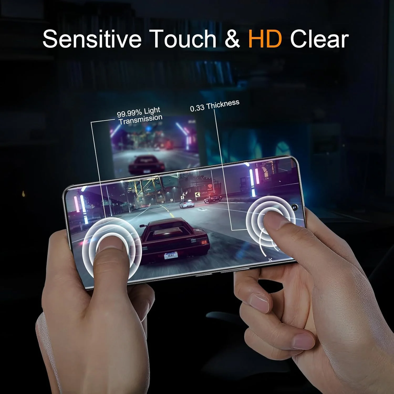 محافظ صفحه نمایش شیشه ای حرارت دیده GEEMEE برای گوشی Honor 200 به همراه محافظ لنز دوربین، 2 + 2 تکه، سختی 9H، شیشه حرارت دیده با حساسیت بالا