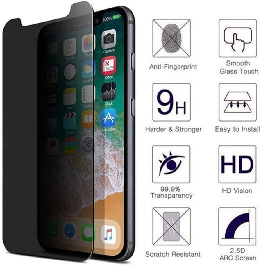 بسته 3 عددی محافظ صفحه نمایش حریم خصوصی شیشه ای حرارتی ضد جاسوسی برای Huawei P30 P20 P10 P40 Mate 10 20 Lite Honor 9 10 Lite 20 Pro 8X 8A Nova 5T برای Huawei P20