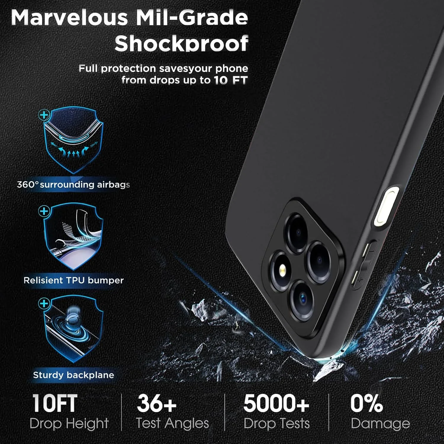 مجموعه 2+1 محافظ صفحه نمایش شیشه ای حرارت دیده سازگار با Honor X8C به همراه کاور سیلیکونی ضد ضربه و ضد خش مشکی مجموعه 2+1 محافظ صفحه نمایش شیشه ای حرارت دیده سازگار با Honor X8C به همراه کاور سیلیکونی ضد ضربه و ضد خش مشکی