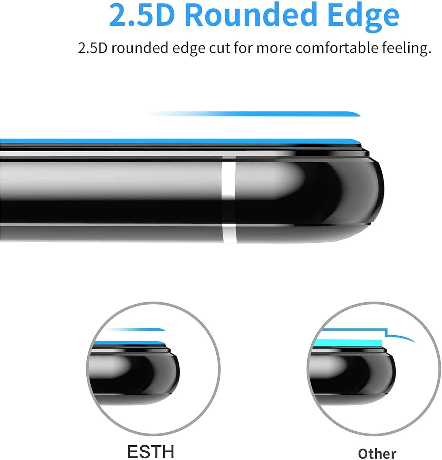 قاب گوشی ESTH® برای آنر X8 به همراه 2 عدد محافظ صفحه نمایش، [پایه چرخان 360 درجه] [محافظت ضد سقوط درجه نظامی]، سازگار با هولدر مغناطیسی خودرو، آبی