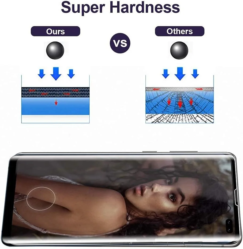 محافظ صفحه نمایش شیشه ای حرارت دیده KJYF برای گوشی آنر 70 (6.67 اینچ)، [2 عدد] [سختی 9H] [سازگار با حسگر اثر انگشت] فیلم شیشه ای حرارت دیده شفاف HD برای آنر 70