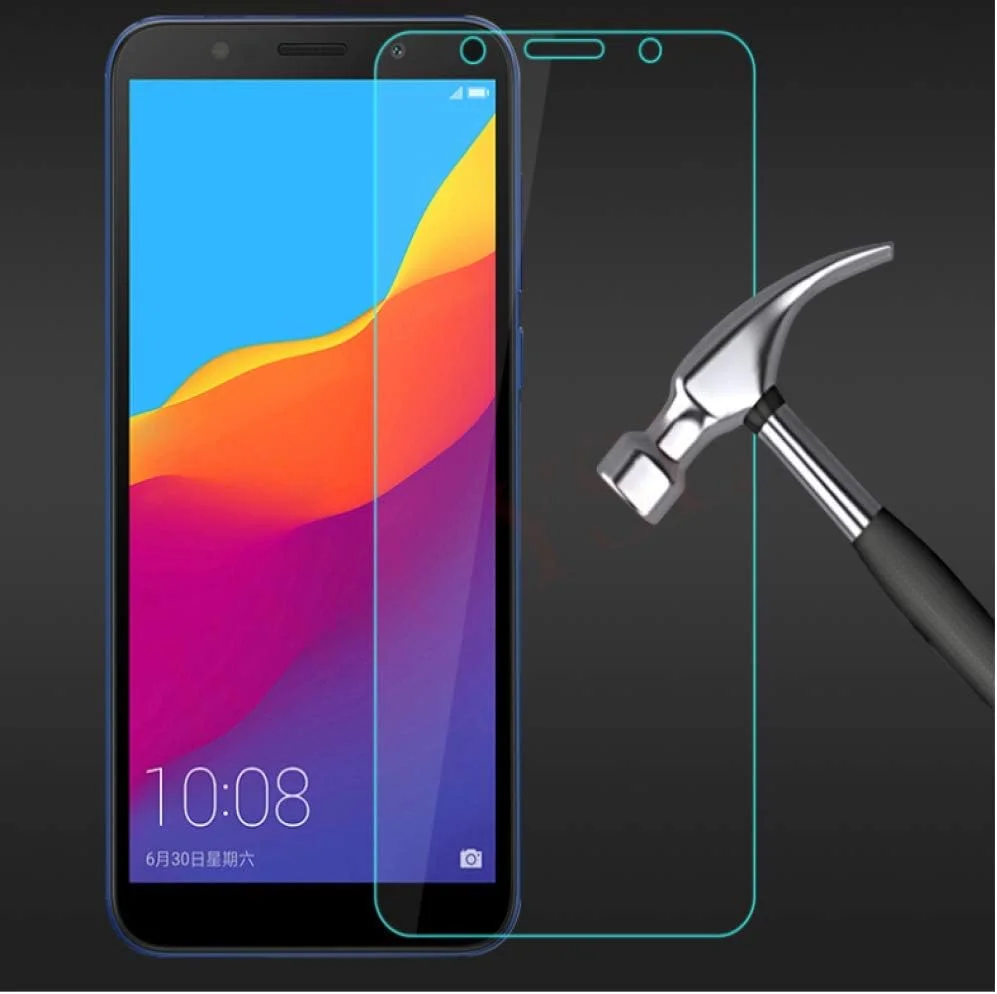FHNLKFS محافظ صفحه نمایش شیشه ای حرارت دیده 9H برای گوشی هوشمند، مناسب برای هوآوی Honor 7S 7 S DUA-LMate 5.45، محافظ صفحه نمایش