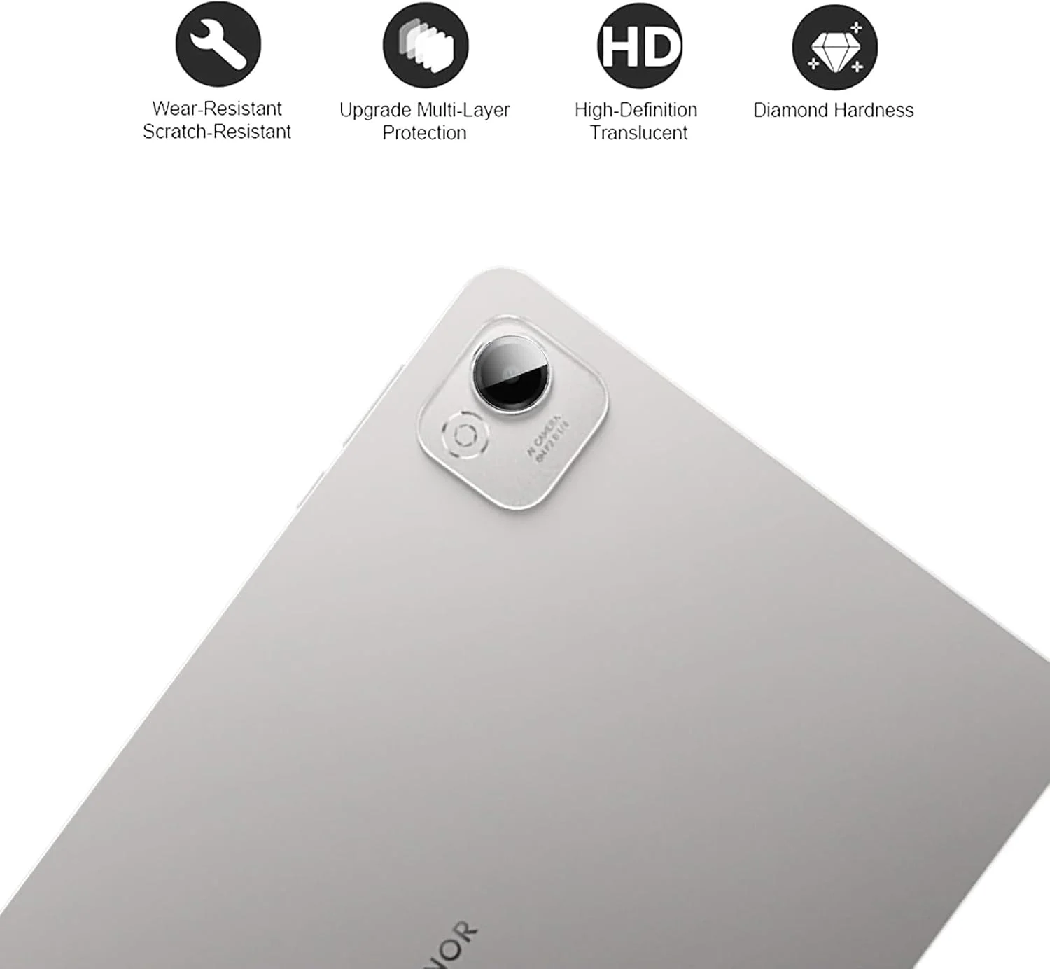 محافظ لنز دوربین عقب سازگار با Honor Pad X9a، 4 عدد شیشه حرارت دیده HD [ضد خش] محافظ دوربین شیشه ای برای Honor Pad X9a