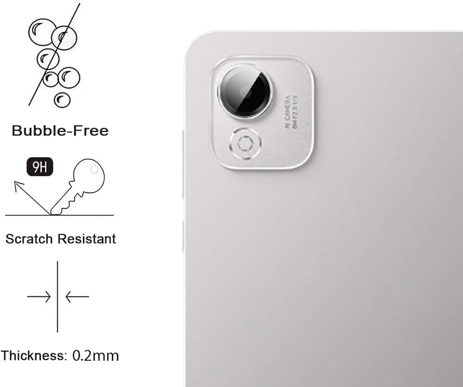 محافظ لنز دوربین عقب سازگار با Honor Pad X9a، 4 عدد شیشه حرارت دیده HD [ضد خش] محافظ دوربین شیشه ای برای Honor Pad X9a