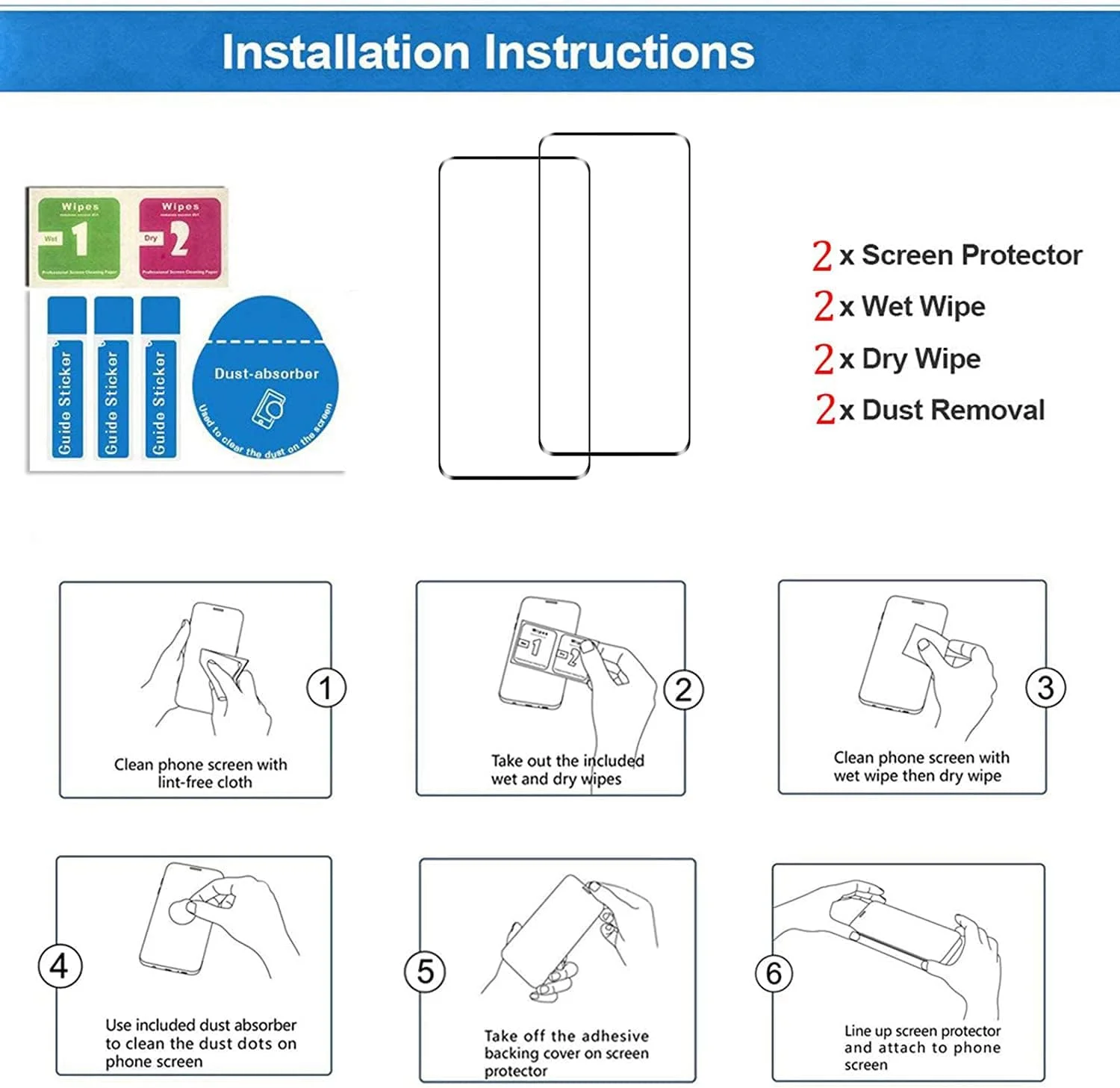 محافظ صفحه نمایش شیشه ای EasyLifeGo برای گوشی Honor X9b 5G، پوشش کامل HD ضد خش، فیلم شیشه ای بدون حباب [2 عدد]