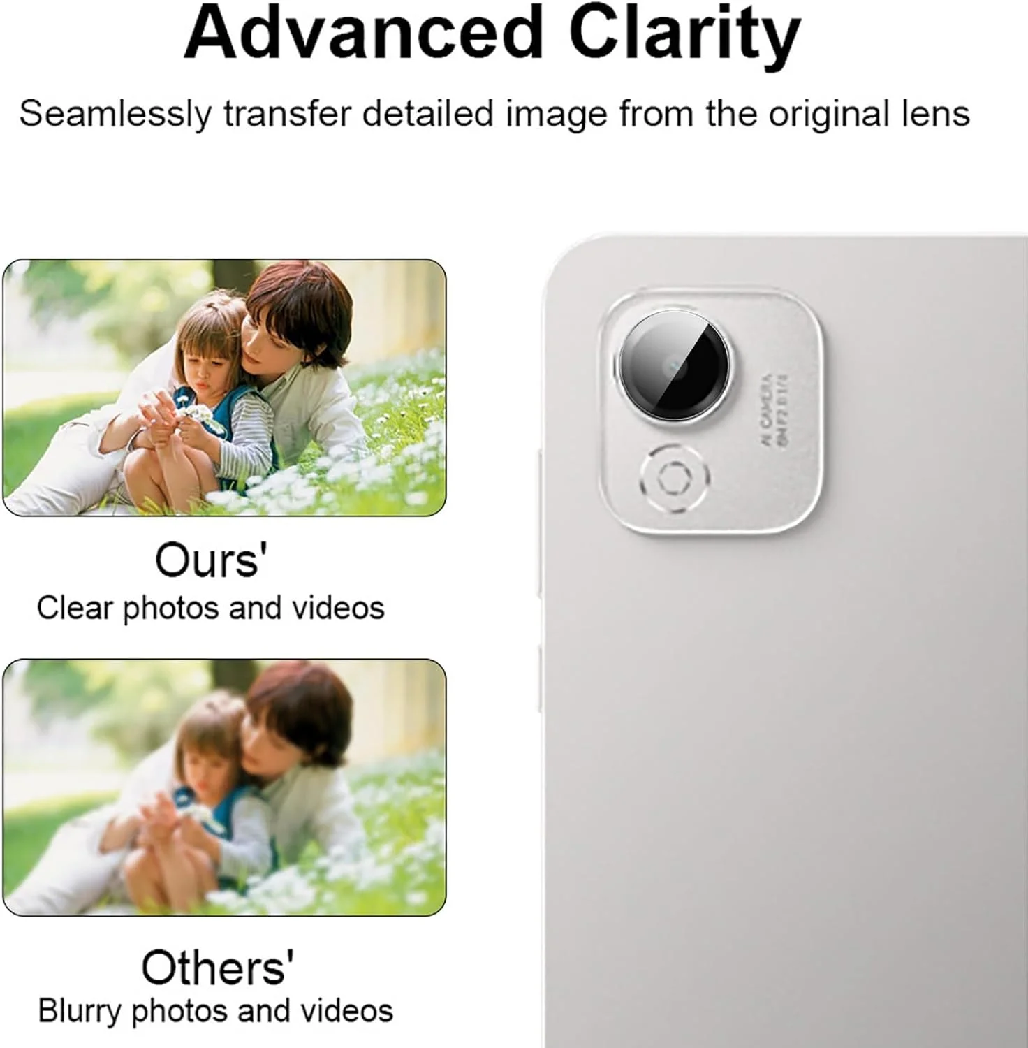 محافظ لنز دوربین عقب سازگار با Honor Pad X9a، 4 عدد شیشه حرارت دیده HD [ضد خش] محافظ دوربین شیشه ای برای Honor Pad X9a