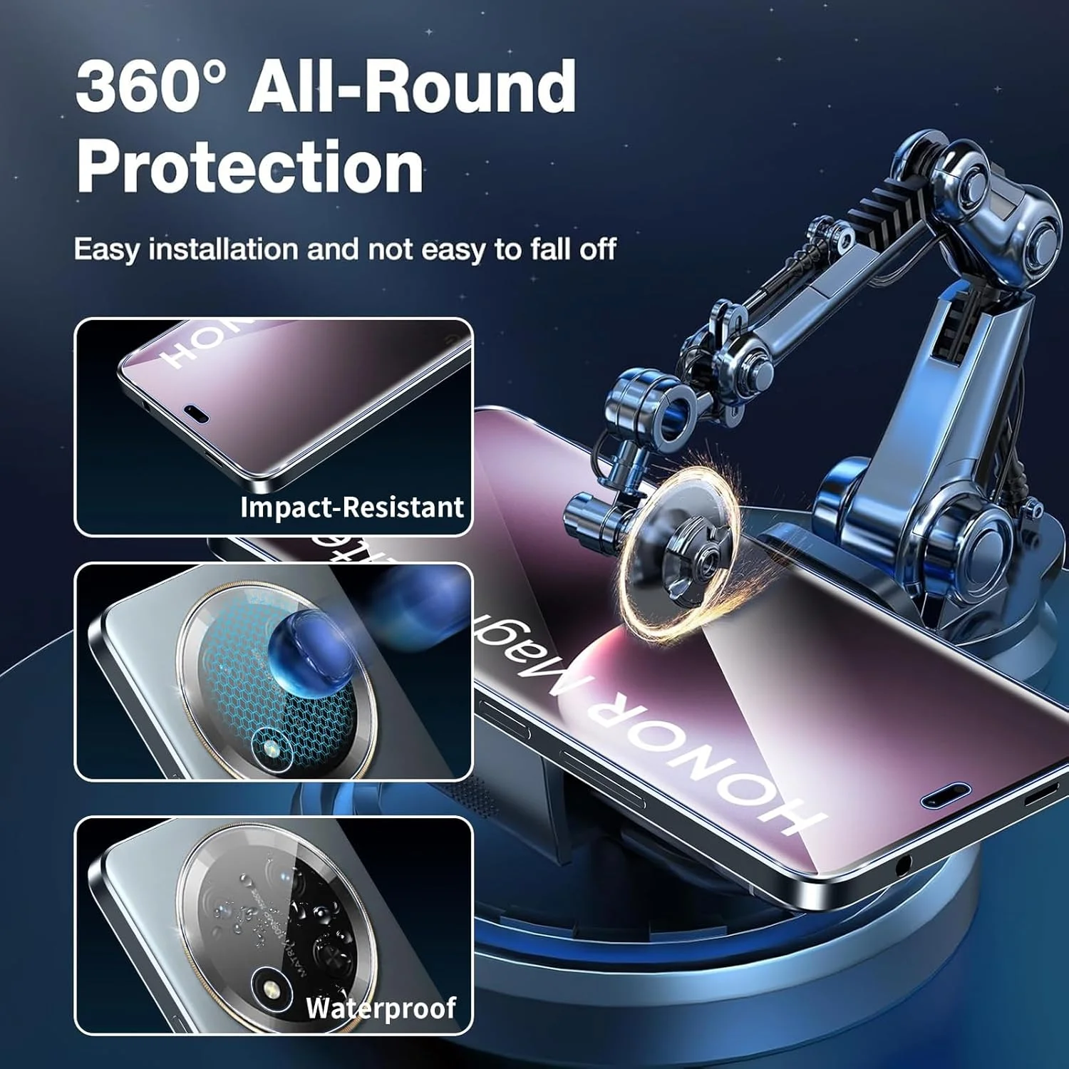 Coiwxmoi 2 عدد محافظ صفحه نمایش شیشه ای حرارت دیده برای گوشی آنر مجیک 7 لایت 5G + 2 عدد محافظ دوربین، محافظ صفحه نمایش فوق العاده مقاوم، شیشه با سختی 9H، بدون حباب، محافظ شیشه ای شفاف HD Coiwxmoi 2 عدد محافظ صفحه نمایش شیشه ای حرارت دیده برای گوشی آنر مجیک 7 لایت 5G + 2 عدد محافظ دوربین، محافظ صفحه نمایش فوق العاده مقاوم، شیشه با سختی 9H، بدون حباب، محافظ شیشه ای شفاف HD