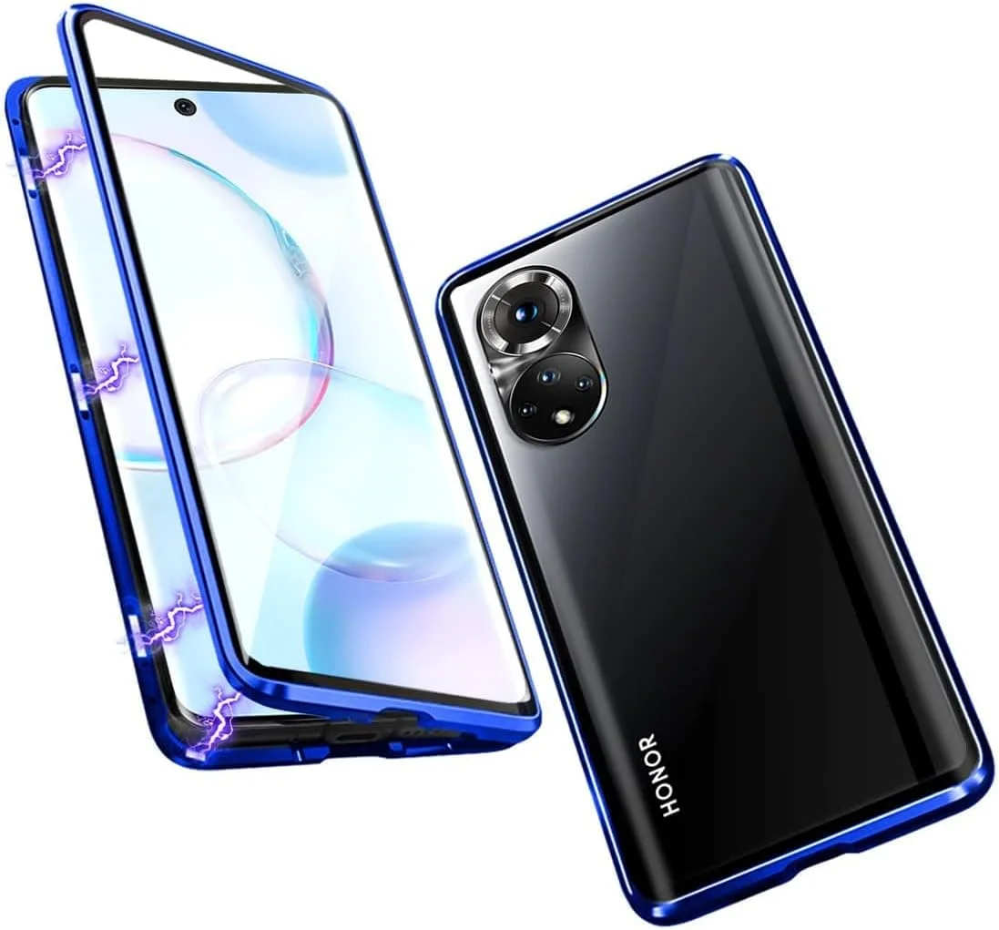 قاب محافظ هواوی نوا 9 / آنر 50، قاب مغناطیسی فلزی بسیار نازک با محافظت 360 درجه شیشه ای حرارت دیده شفاف در جلو و پشت قاب محافظ هواوی نوا 9 / آنر 50، قاب مغناطیسی فلزی بسیار نازک با محافظت 360 درجه شیشه ای حرارت دیده شفاف در جلو و پشت