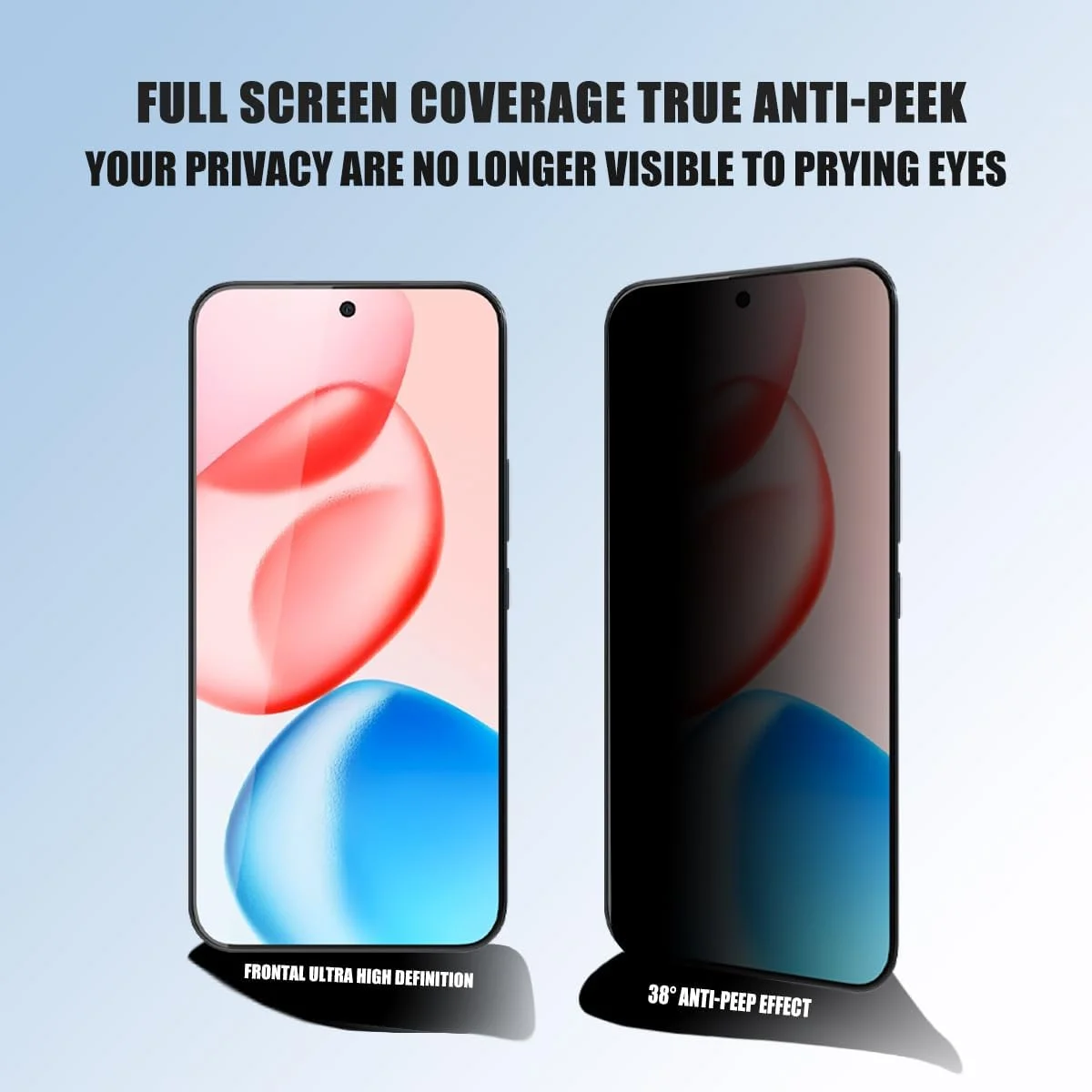 محافظ صفحه نمایش حریم خصوصی Bekiikoo برای Honor 400، شیشه حرارت دیده، فیلم ضد جاسوسی، محافظت از حریم خصوصی، ضد خش، پوشش کامل سه بعدی، محافظ صفحه نمایش شیشه ای حریم خصوصی برای Honor 400