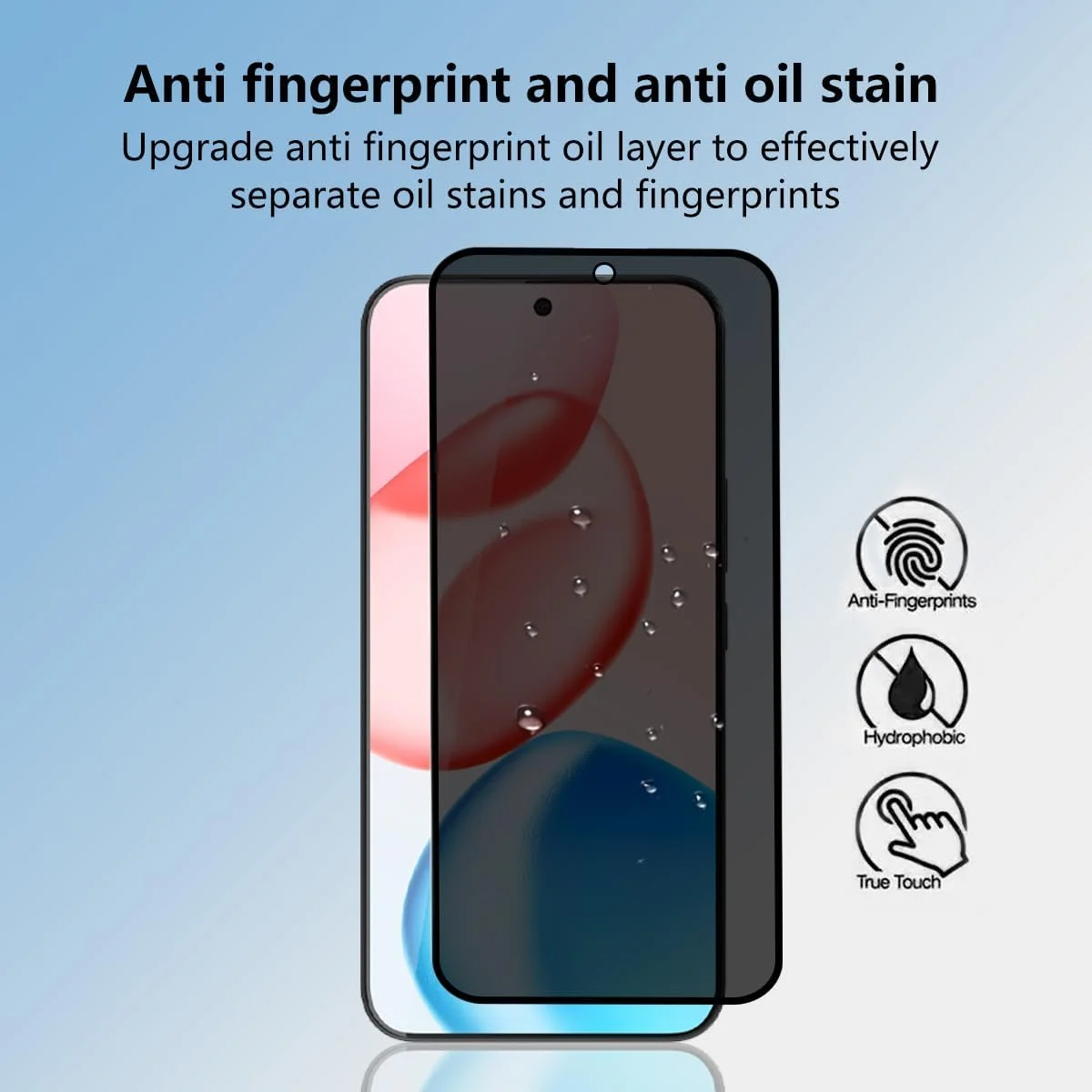 محافظ صفحه نمایش حریم خصوصی Bekiikoo برای Honor 400، شیشه حرارت دیده، فیلم ضد جاسوسی، محافظت از حریم خصوصی، ضد خش، پوشش کامل سه بعدی، محافظ صفحه نمایش شیشه ای حریم خصوصی برای Honor 400