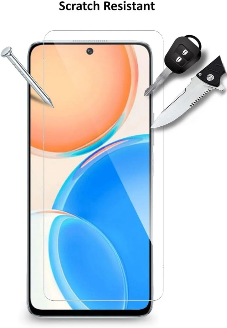 محافظ صفحه نمایش شیشه ای حرارت دیده Wtech برای Honor X8، شفاف محافظ صفحه نمایش شیشه ای حرارت دیده Wtech برای Honor X8، شفاف