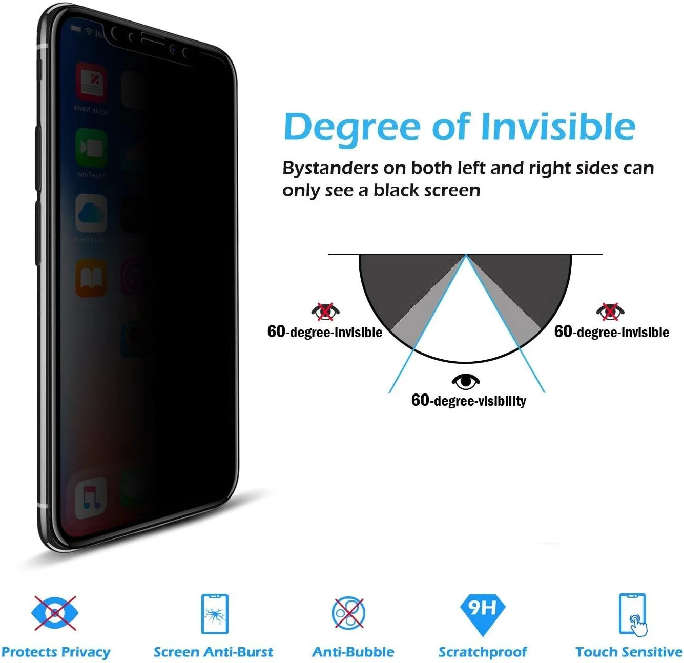 محافظ صفحه نمایش حریم خصوصی Lvbu سازگار با هوآوی آنر 8X، محافظ صفحه نمایش شیشه ای حرارت دیده ضد جاسوسی و ضد دید برای هوآوی آنر 8X (مشکی) محافظ صفحه نمایش حریم خصوصی Lvbu سازگار با هوآوی آنر 8X، محافظ صفحه نمایش شیشه ای حرارت دیده ضد جاسوسی و ضد دید برای هوآوی آنر 8X (مشکی)