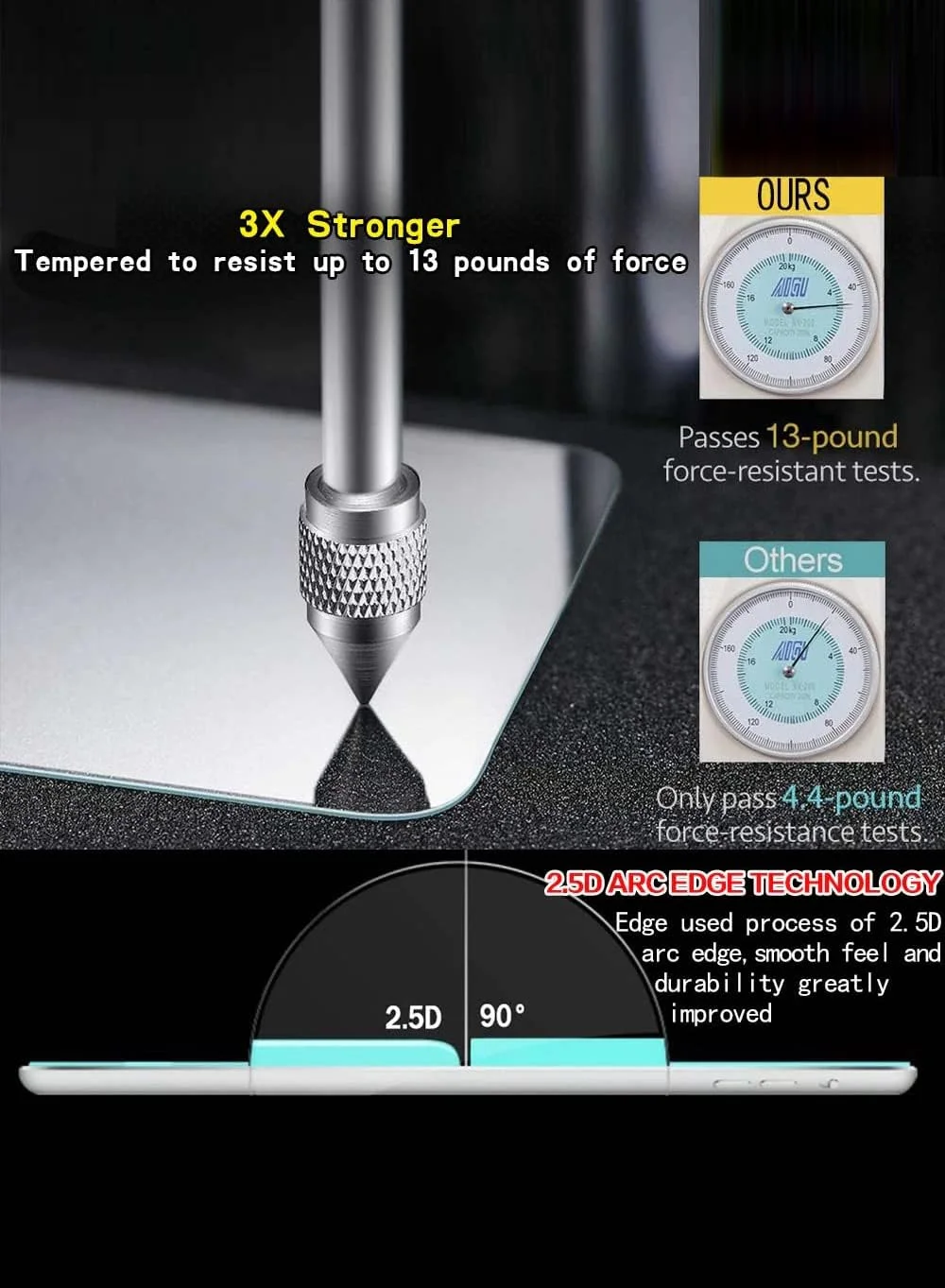 محافظ صفحه نمایش شیشه ای حرارت دیده Wtech برای Honor X8، شفاف محافظ صفحه نمایش شیشه ای حرارت دیده Wtech برای Honor X8، شفاف