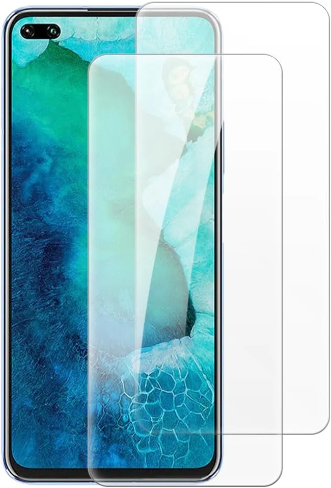 محافظ صفحه نمایش شیشه ای حرارت دیده شانتایم [2 عددی] سازگار با هوآوی Honor V30 Pro (6.57 اینچ)، شفاف HD ضد خش بدون حباب، مناسب برای استفاده با قاب