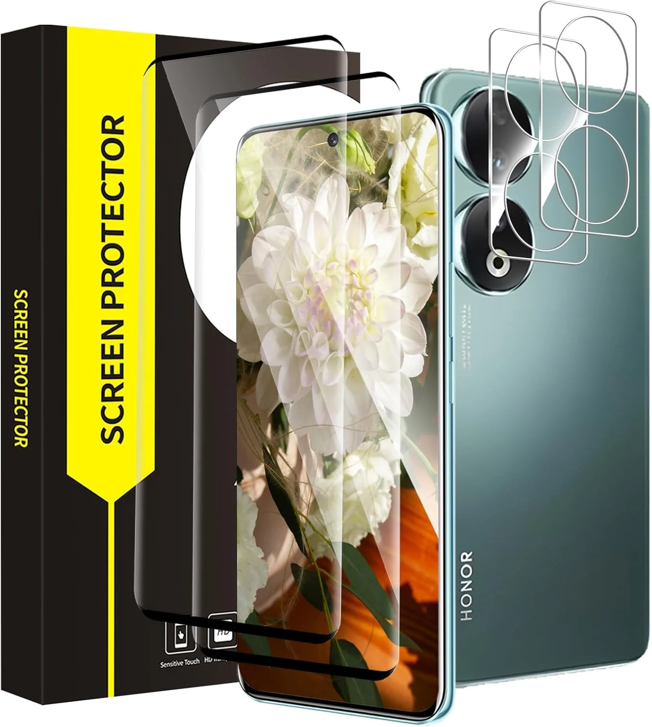 محافظ صفحه نمایش بادیگارد بسته 2+2 برای گوشی آنر 90 5G، محافظت از دوربین، پوشش کامل سه بعدی، شیشه محافظ با سختی 9H، ضد خش، ضد روغن، محافظ صفحه نمایش شفاف HD 0.33 میلی متری آنر 90 محافظ صفحه نمایش بادیگارد بسته 2+2 برای گوشی آنر 90 5G، محافظت از دوربین، پوشش کامل سه بعدی، شیشه محافظ با سختی 9H، ضد خش، ضد روغن، محافظ صفحه نمایش شفاف HD 0.33 میلی متری آنر 90