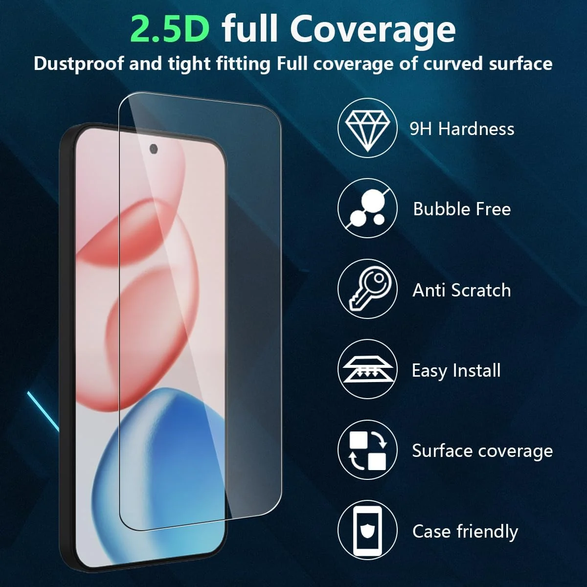 محافظ صفحه نمایش [3+3 تکه] Yieehhow برای گوشی آنر 400، شیشه حرارت دیده با سختی 9H، محافظ دوربین، فیلم شیشه ای حرارت دیده HD / بدون حباب برای آنر