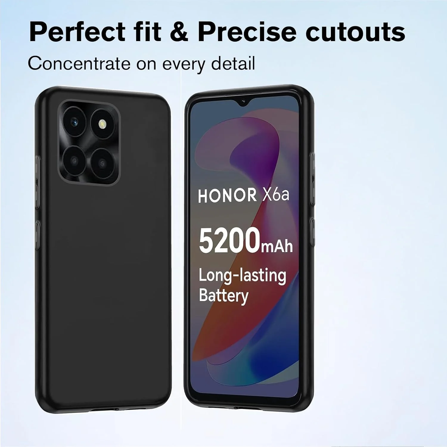 کاور HuiYouMY، دو عدد محافظ صفحه شیشه ای و یک حلقه، سازگار با Honor X6A، کاور ضد ضربه به همراه محافظ صفحه شیشه ای سازگار با Honor X6A، مشکی کاور HuiYouMY، دو عدد محافظ صفحه شیشه ای و یک حلقه، سازگار با Honor X6A، کاور ضد ضربه به همراه محافظ صفحه شیشه ای سازگار با Honor X6A، مشکی