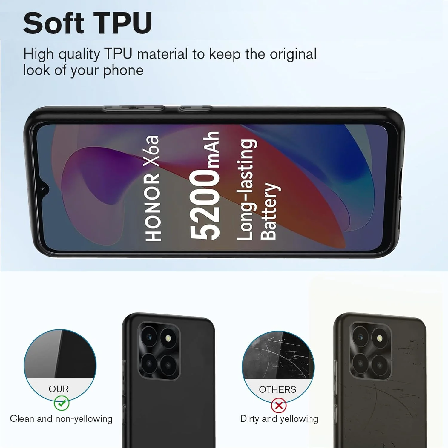 کاور HuiYouMY، دو عدد محافظ صفحه شیشه ای و یک حلقه، سازگار با Honor X6A، کاور ضد ضربه به همراه محافظ صفحه شیشه ای سازگار با Honor X6A، مشکی کاور HuiYouMY، دو عدد محافظ صفحه شیشه ای و یک حلقه، سازگار با Honor X6A، کاور ضد ضربه به همراه محافظ صفحه شیشه ای سازگار با Honor X6A، مشکی