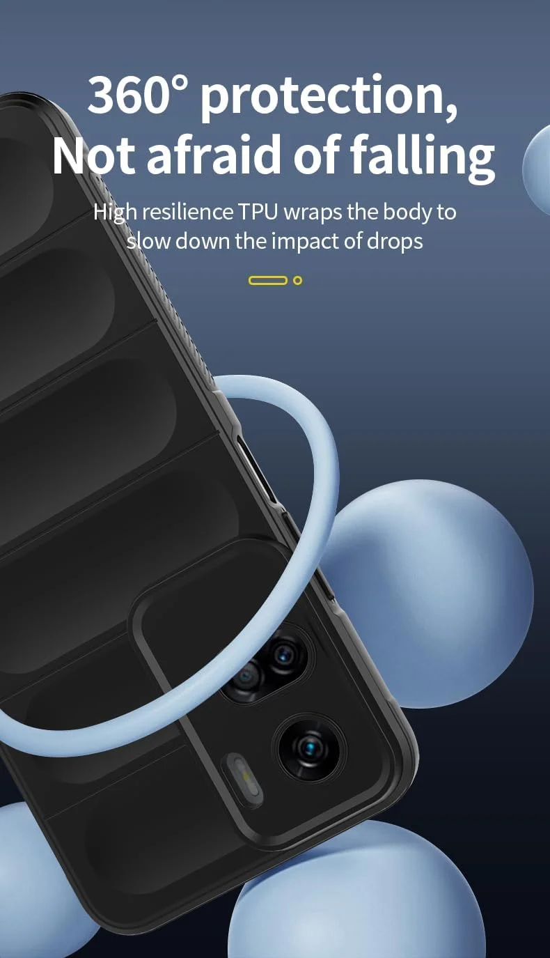 کاور محافظ گوشی GMUJIAO سازگار با Honor 90 Lite، ضد لغزش، ضد ضربه، ضد خش، به همراه 2 محافظ صفحه نمایش شیشه ای حرارت دیده [مقاوم در برابر خراش] - آبی روشن