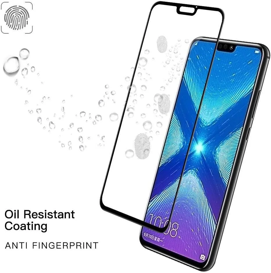 محافظ صفحه نمایش شیشه ای حرارت دیده فول کاور 5D HD برای گوشی های هوآوی Honor 8 Pro 8x 8A 8C و محافظ صفحه نمایش برای هوآوی Honor 8 Lite 8X MAX، بسته 3 عددی محافظ صفحه نمایش شیشه ای حرارت دیده فول کاور 5D HD برای گوشی های هوآوی Honor 8 Pro 8x 8A 8C و محافظ صفحه نمایش برای هوآوی Honor 8 Lite 8X MAX، بسته 3 عددی