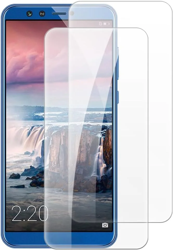 شاین تایم [بسته 2 عددی] محافظ صفحه نمایش شیشه ای حرارت دیده سازگار با هوآوی Honor 9 Lite (5.65 اینچ)، HD شفاف ضد خش بدون حباب سازگار با قاب