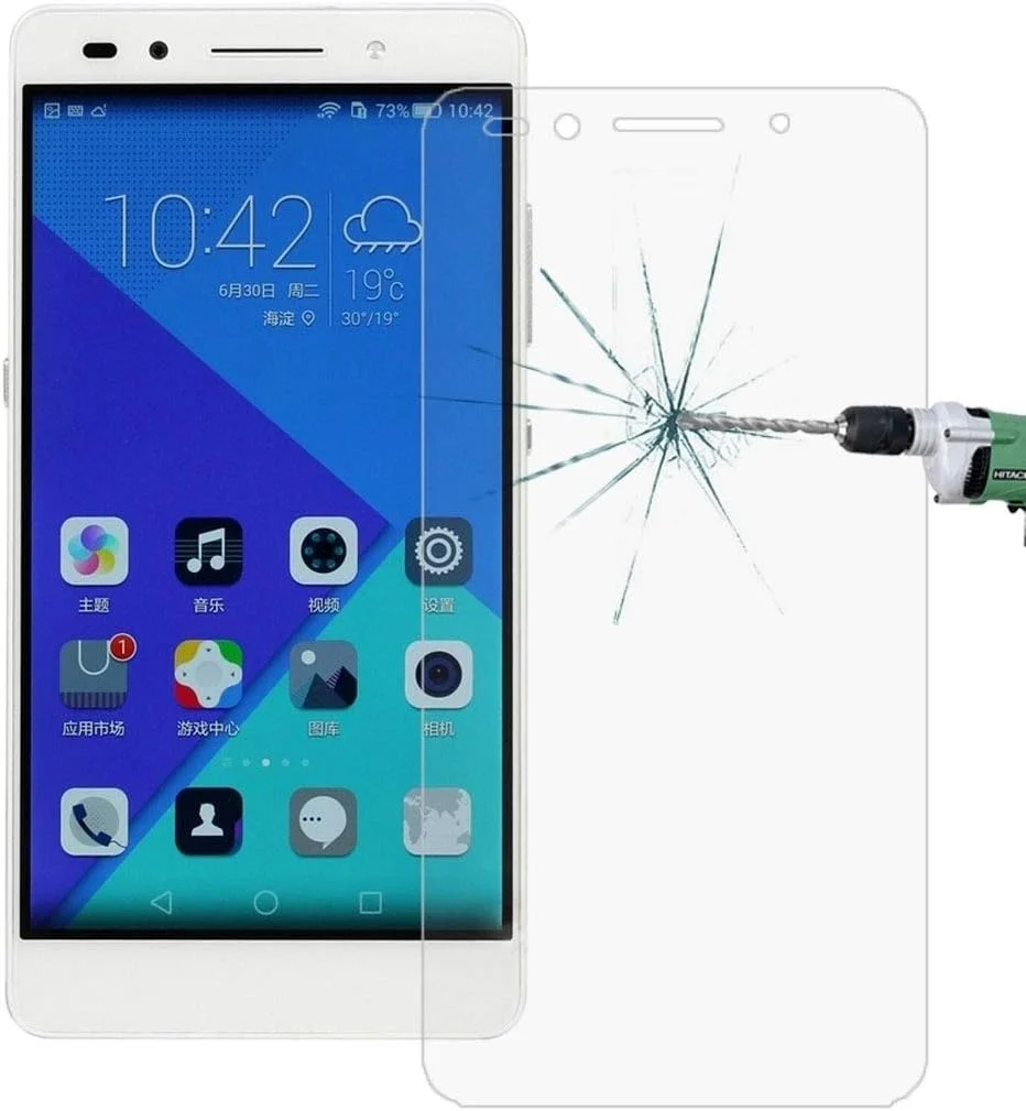 محافظ صفحه نمایش شیشه ای سخت تانگ‌یونگ‌جیاو، 50 عدد، مناسب برای گوشی هواوی آنر 7 پلاس، ضخامت 0.26 میلی‌متر، سختی سطح 9H، شیشه حرارت دیده 2.5D ضد انفجار، بدون بسته‌بندی خرده‌فروشی