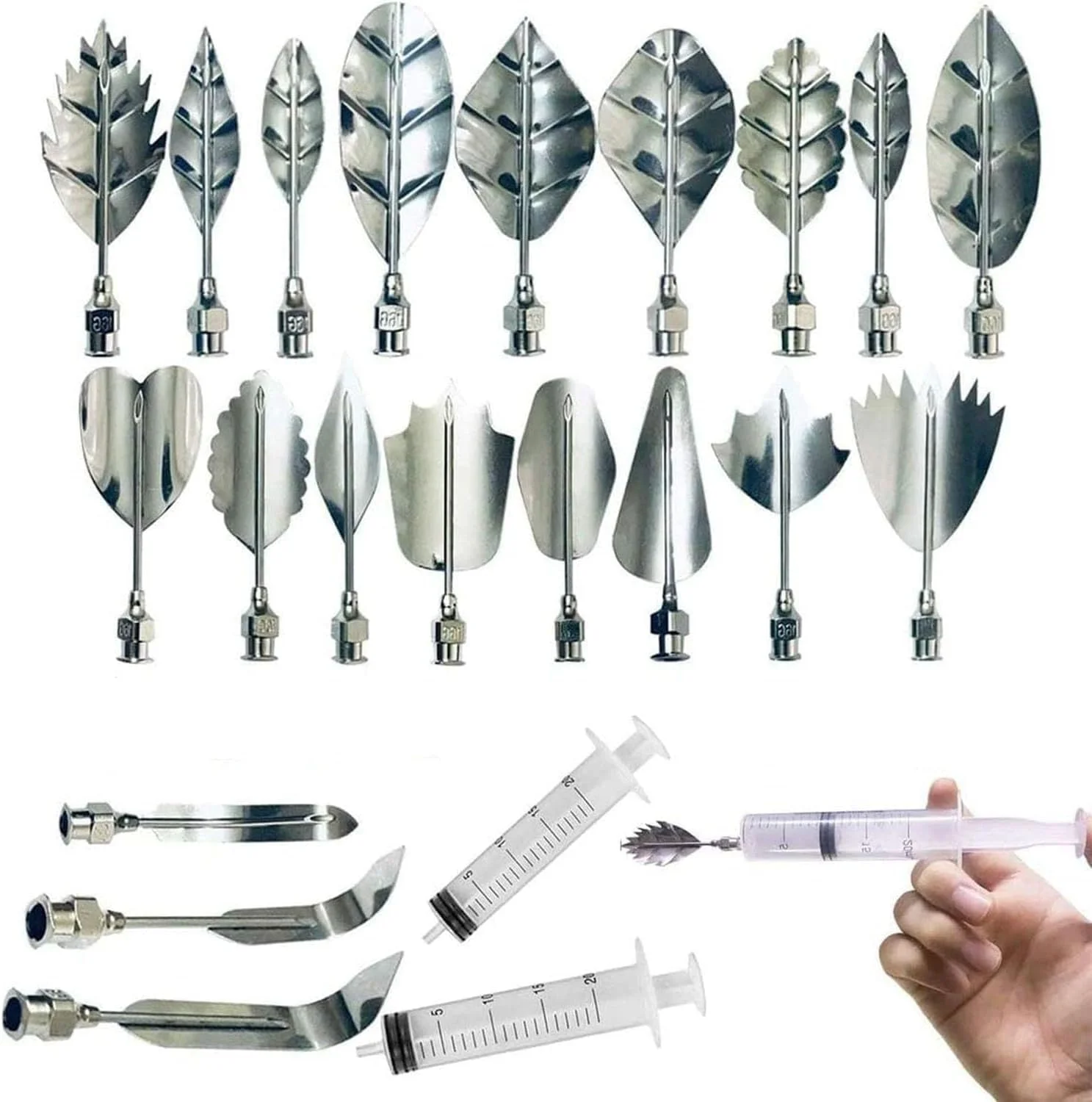 لوازم تزئین ژله - مجموعه لوازم ساخت ژله سه بعدی با سرنگ، نازل های شیرینی پزی پودینگ و سوزن های استیل، مناسب برای پخت شیرینی لوازم تزئین ژله - مجموعه لوازم ساخت ژله سه بعدی با سرنگ، نازل های شیرینی پزی پودینگ و سوزن های استیل، مناسب برای پخت شیرینی