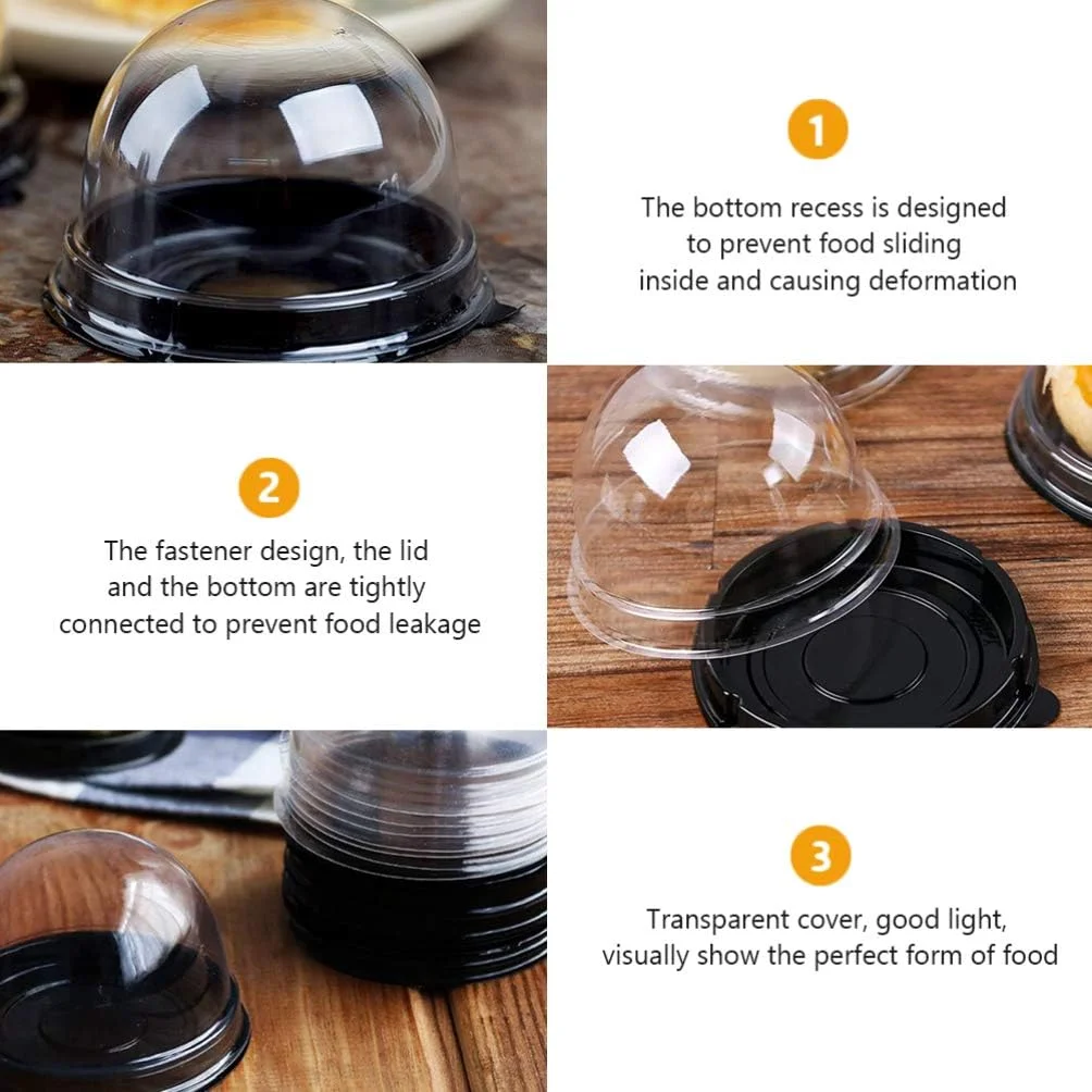 هولیبانا 200 عدد مینی جعبه کاپ کیک با گنبد شفاف، جعبه پلاستیکی شفاف مافین، شیرینی پنیر، جعبه دسر کیک ماه، نگهدارنده نمایشگر برای لوازم جشن تولد عروسی، مشکی هولیبانا 200 عدد مینی جعبه کاپ کیک با گنبد شفاف، جعبه پلاستیکی شفاف مافین، شیرینی پنیر، جعبه دسر کیک ماه، نگهدارنده نمایشگر برای لوازم جشن تولد عروسی، مشکی