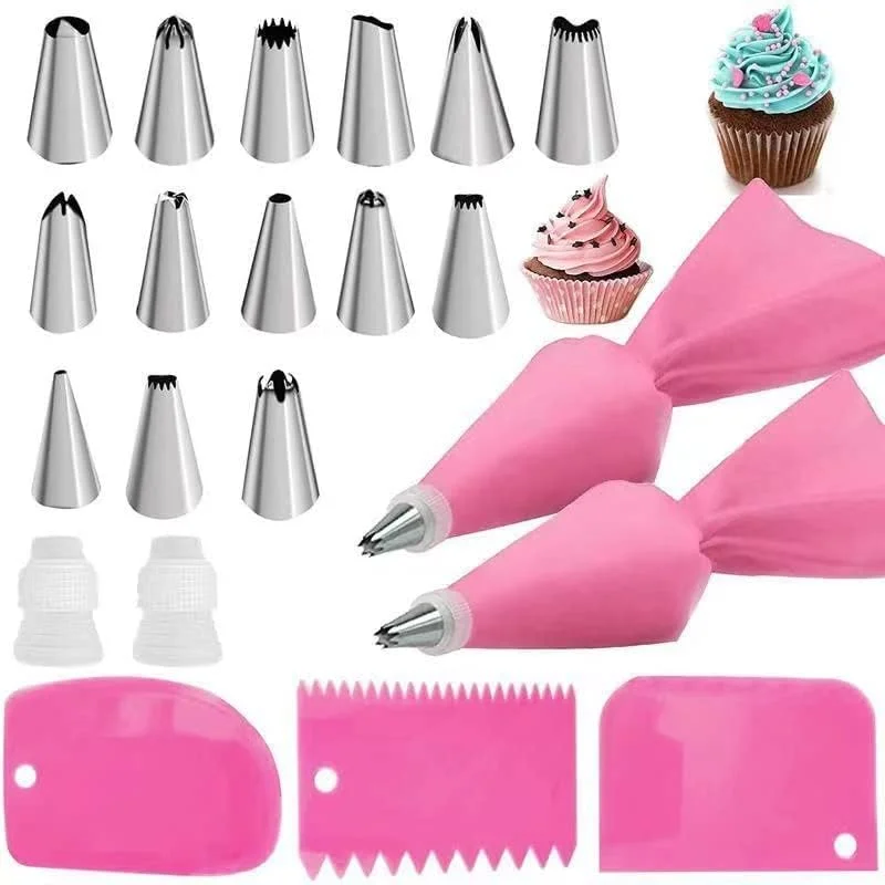 GXLONG Piping Bags and Tips Set, Cake Decorating Supplies for Baking with Reusable Pastry Bags and Tips, Standard Converters, Silicone Rings, Cake Decorating Tools for Cookie Icing, Cake, Cupcake GXLONG Piping Bags and Tips Set, Cake Decorating Supplies for Baking with Reusable Pastry Bags and Tips, Standard Converters, Silicone Rings, Cake Decorating Tools for Cookie Icing, Cake, Cupcake