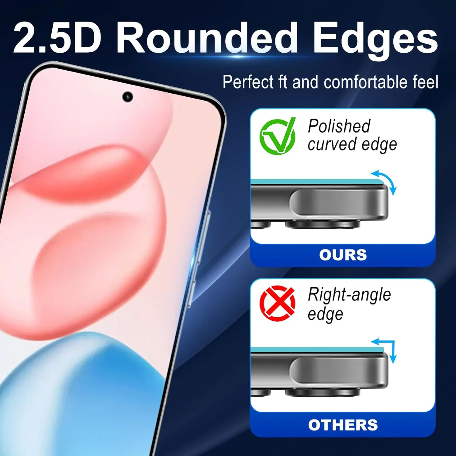 محافظ صفحه نمایش شیشه ای حرارت دیده Bihizei برای Honor 400، 2 عدد بدون حباب، محافظت دوگانه، شیشه فوق العاده مقاوم با سختی 9H