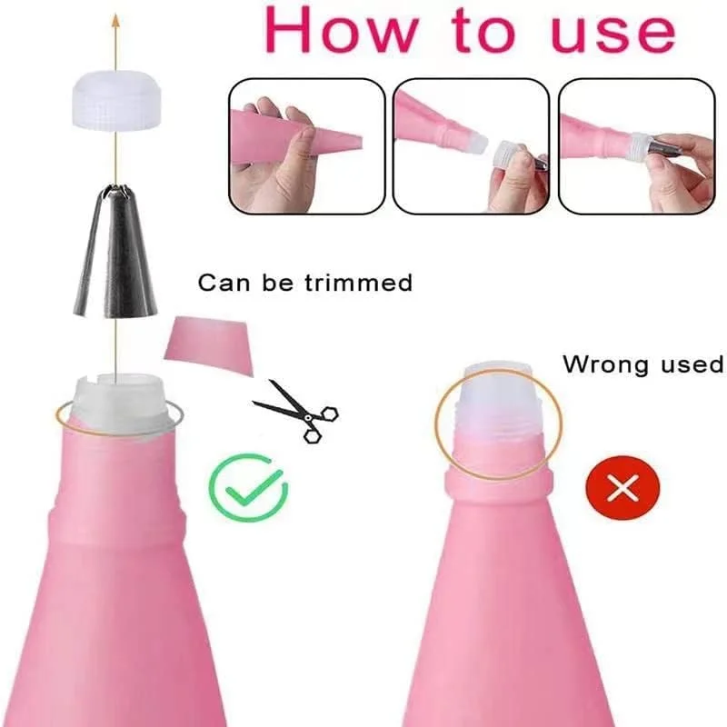 GXLONG Piping Bags and Tips Set, Cake Decorating Supplies for Baking with Reusable Pastry Bags and Tips, Standard Converters, Silicone Rings, Cake Decorating Tools for Cookie Icing, Cake, Cupcake GXLONG Piping Bags and Tips Set, Cake Decorating Supplies for Baking with Reusable Pastry Bags and Tips, Standard Converters, Silicone Rings, Cake Decorating Tools for Cookie Icing, Cake, Cupcake