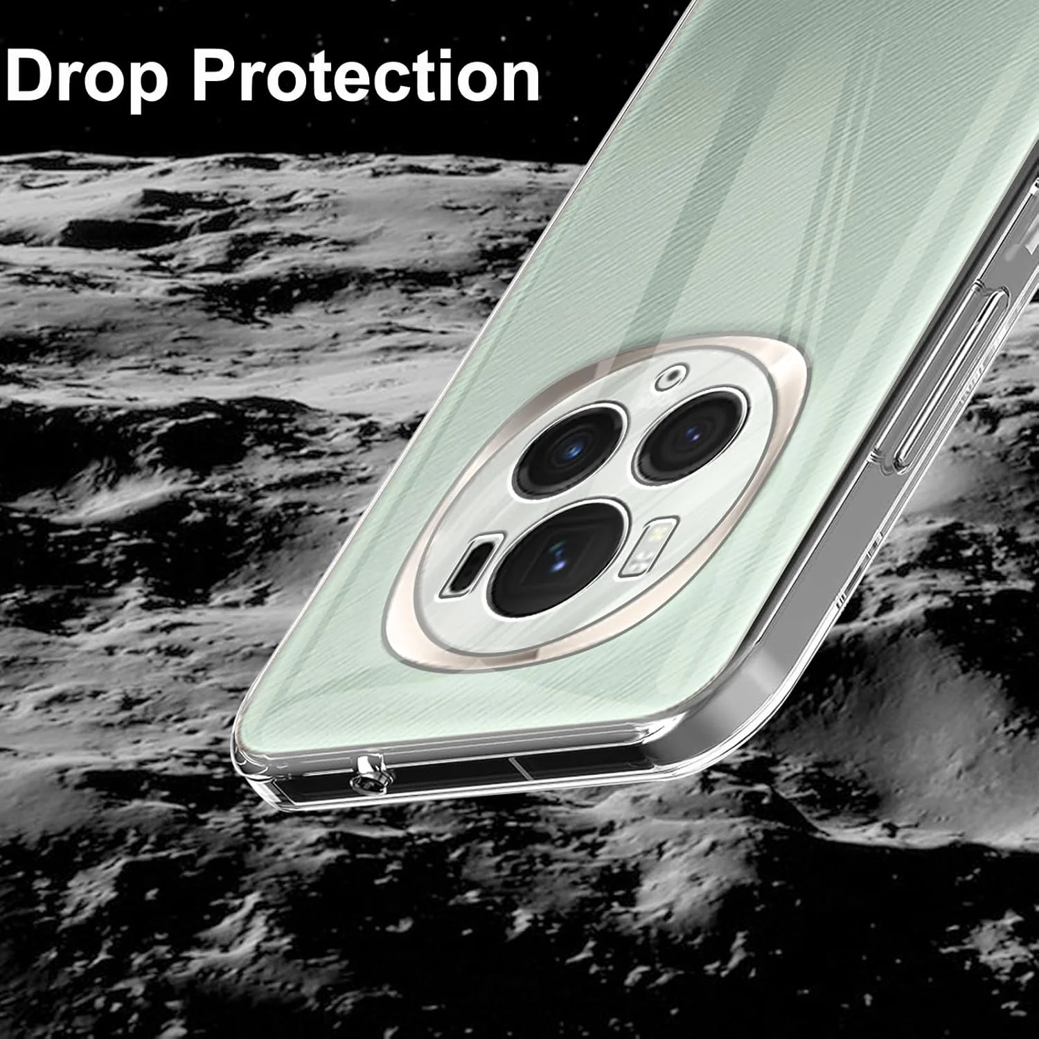 CONAPIKA Cover for Honor Magic 6 Pro 5G with 1 Tempered Glass, Ultra Thin Soft Shockproof Anti-Fall Bumper Flexible TPU Anti-Scratch Anti-fingerprint Phone Case Cover