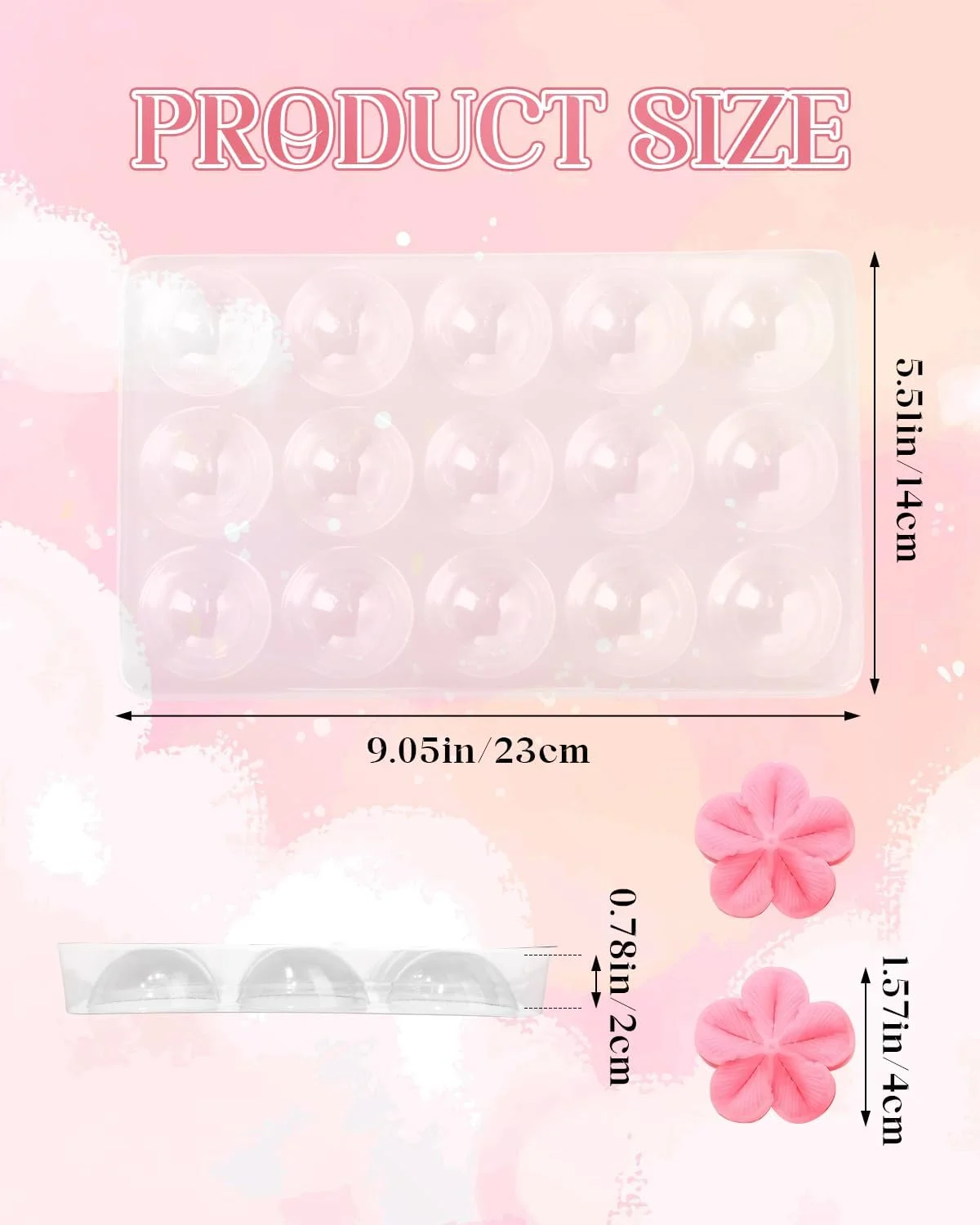 قالب خشک کن گل شکری EORTA، 2 بسته/30 حفره، سینی شکل دهی فوندانت، ابزار پخت و پز تزئین کیک پلاستیکی برای کاردستی شکر، خمیر لثه، شکلات، شفاف 23x14 سانتی متر قالب خشک کن گل شکری EORTA، 2 بسته/30 حفره، سینی شکل دهی فوندانت، ابزار پخت و پز تزئین کیک پلاستیکی برای کاردستی شکر، خمیر لثه، شکلات، شفاف 23x14 سانتی متر